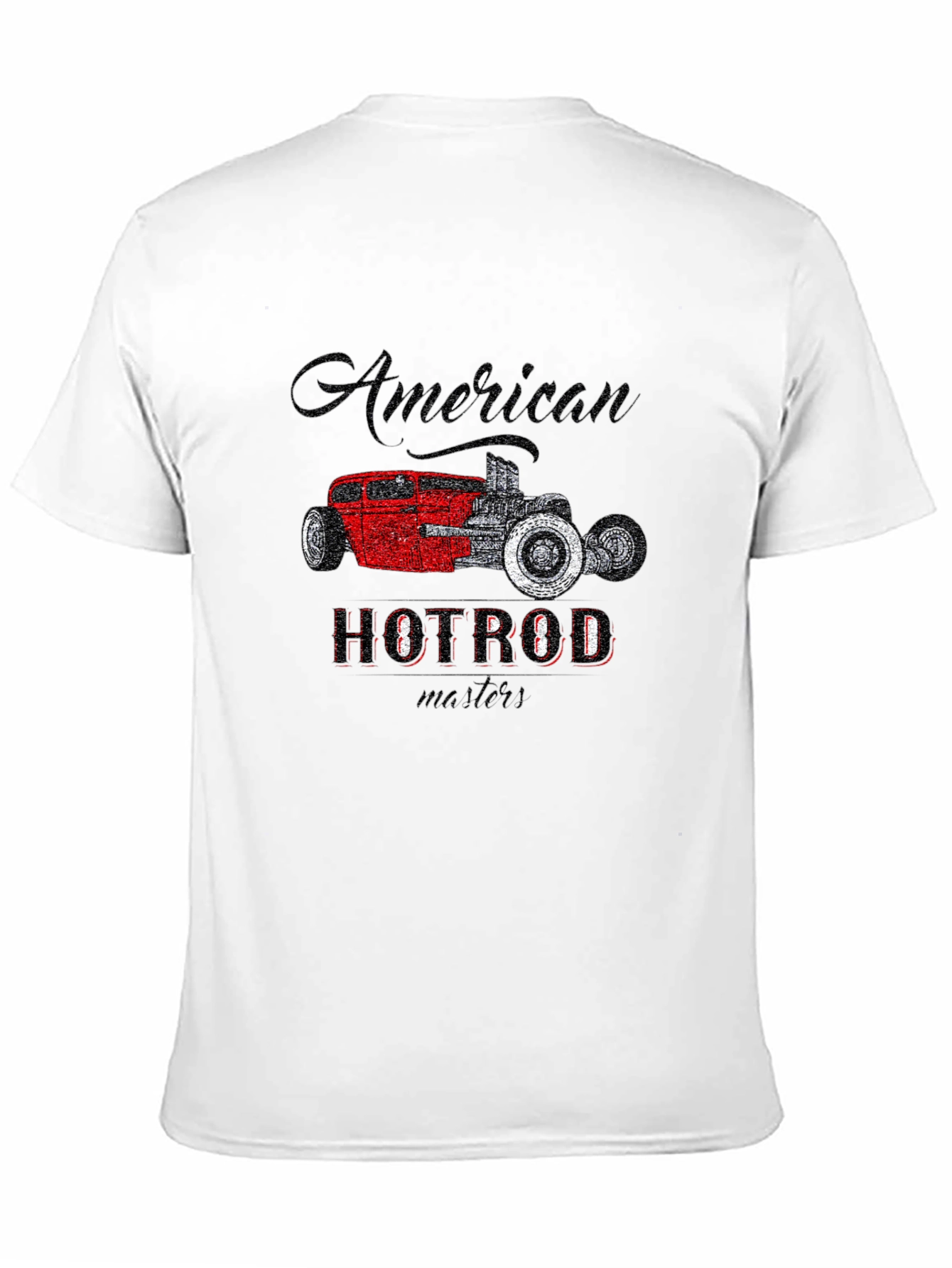Black American Hot Rod Graphic Tee - Vintage Car Design view 11