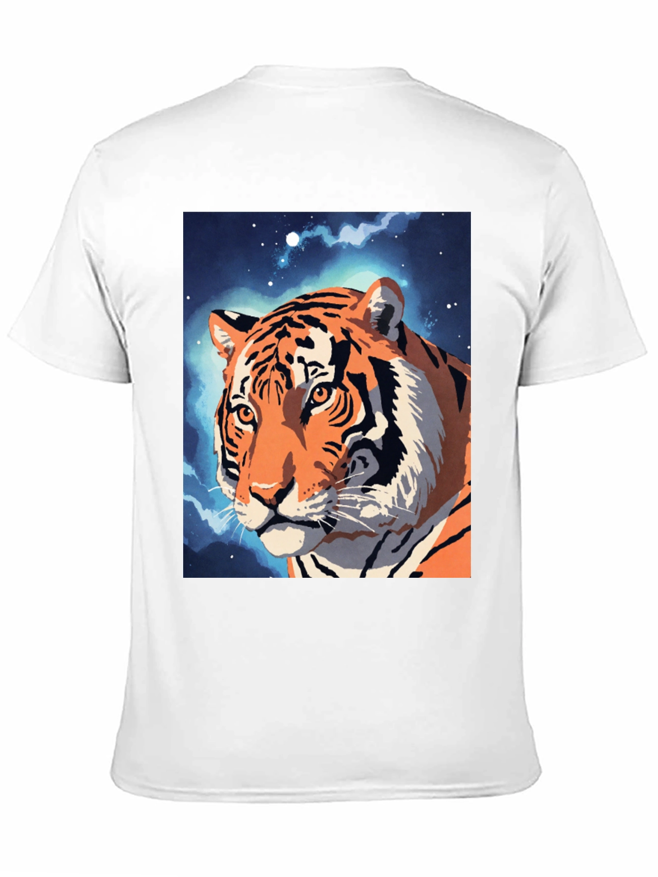 Black Tiger Galaxy Graphic Tee - Cool Animal Design view 11