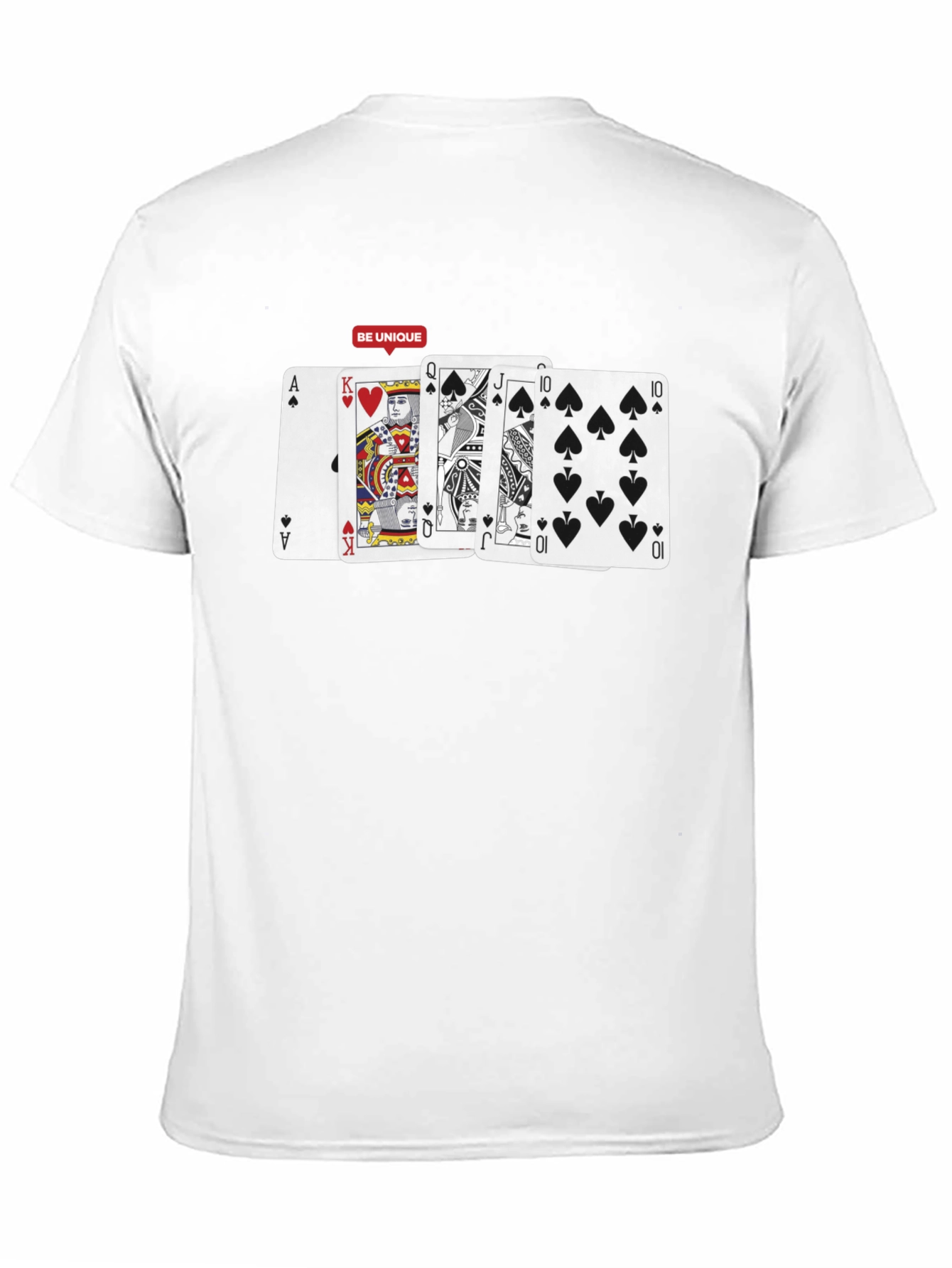 Black Poker Hand T-Shirt: Be Unique Card Design view 11