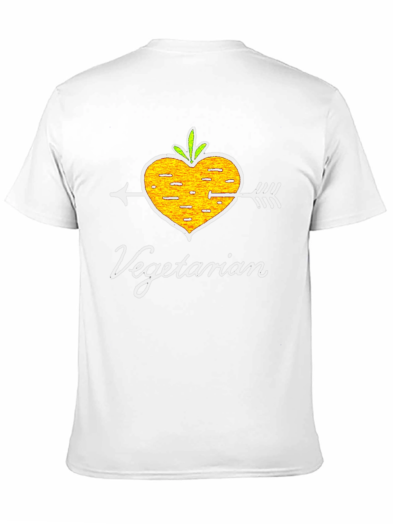 Black Vegetarian Heart Arrow T-Shirt - Vegan Lifestyle Tee view 11