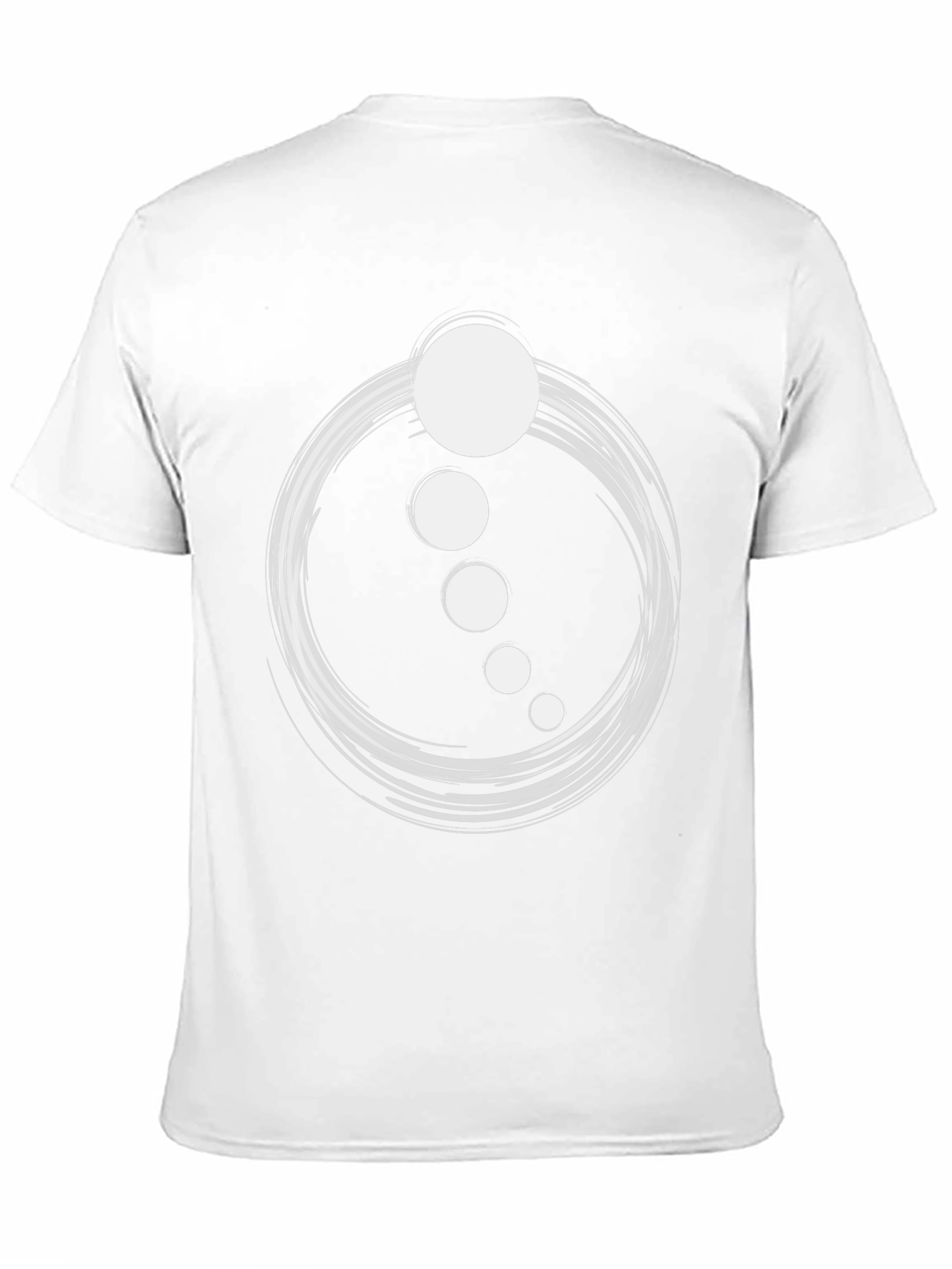 Black Abstract Circle Dot Graphic Tee - Casual Black T-Shirt view 11