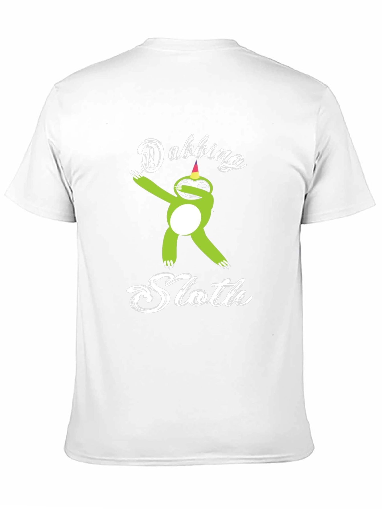 Black Dabbing Sloth Black T-Shirt view 11