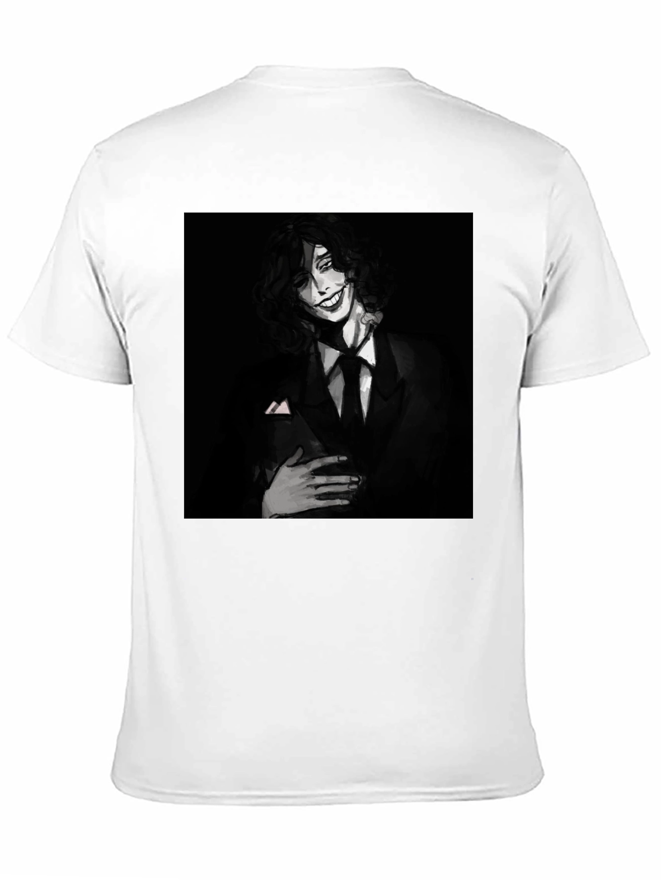Black Monochrome Joker Graphic Tee - Dark Humor Fashion view 11