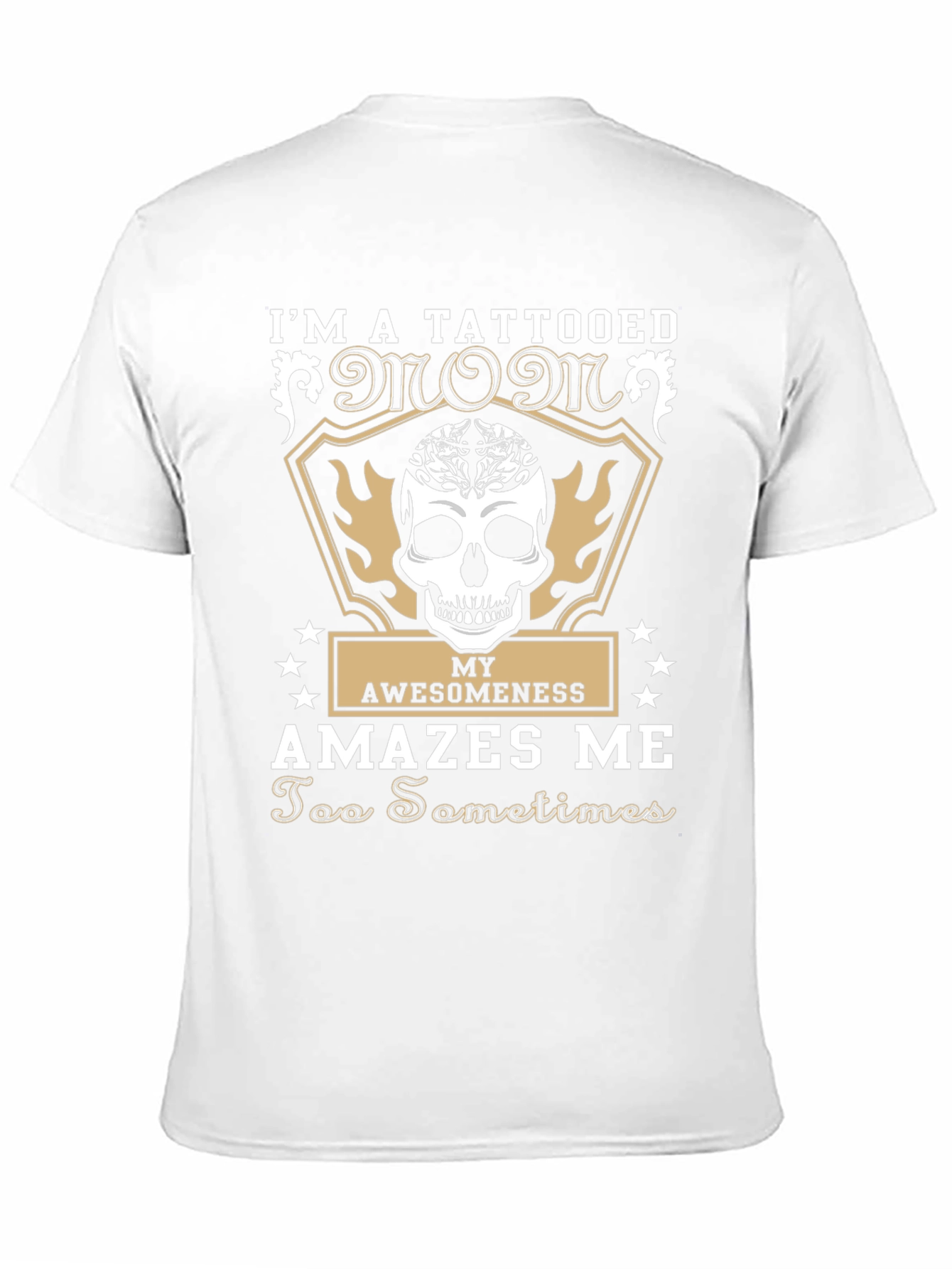 Black Tattooed Mom Graphic Tee - Skull & Awesomeness Design view 11