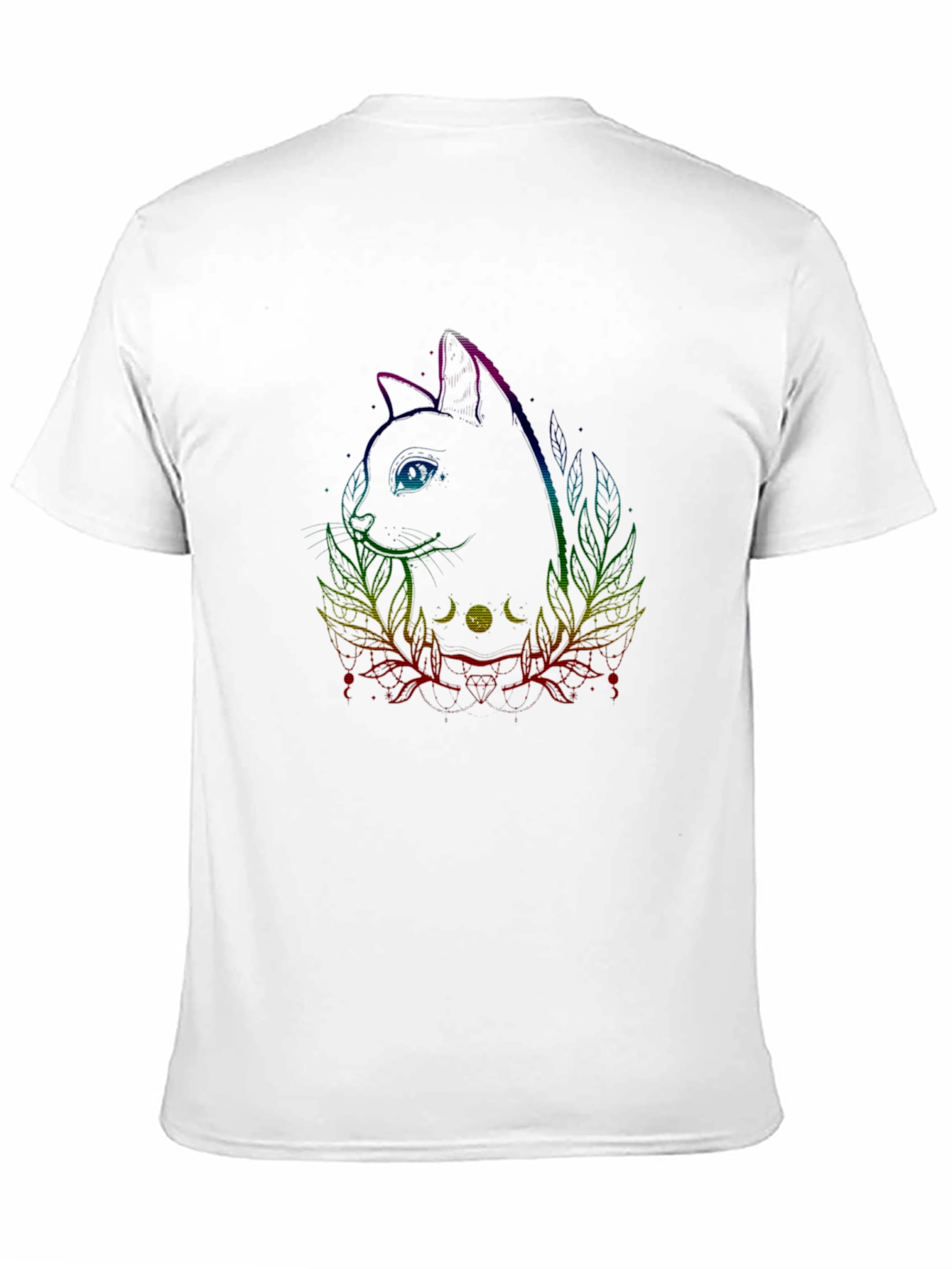 Black Mystic Cat Graphic Tee - Black view 11