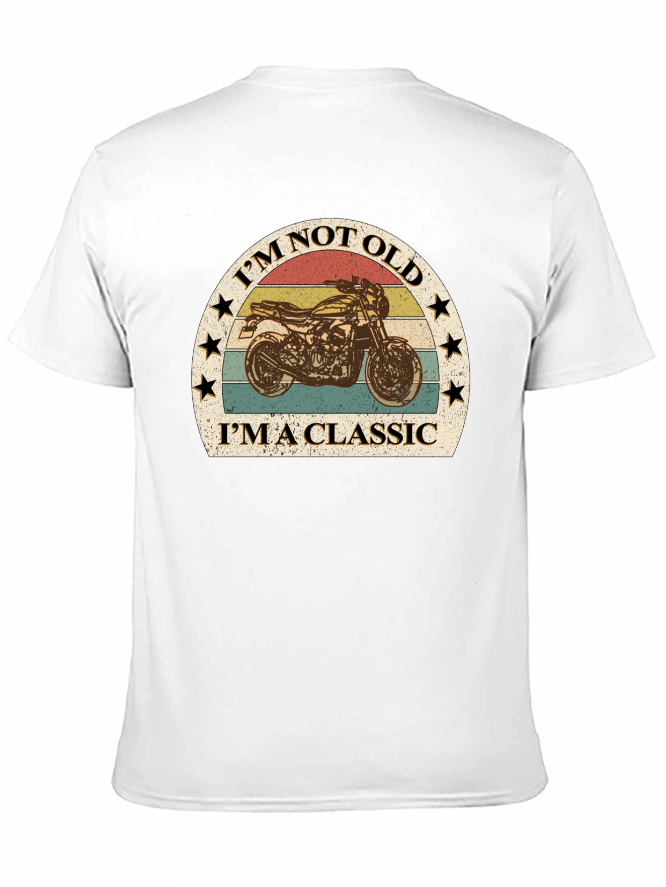 Black Classic Motorcycle Graphic Tee - I'm Not Old view 11
