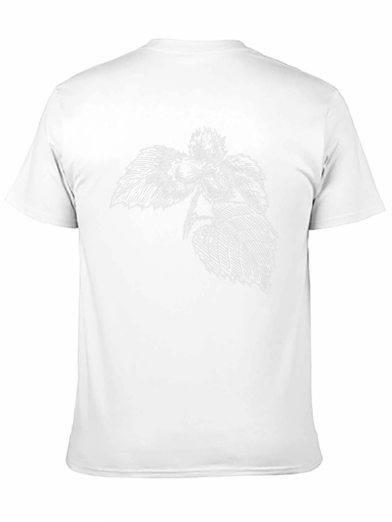 Black Botanical Print Tee - Stylish Black T-Shirt view 11