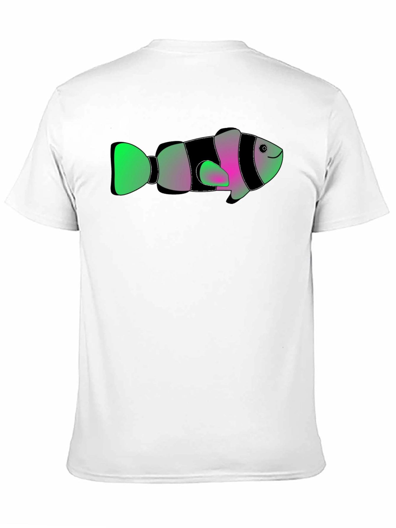 Black Funky Fish Graphic Tee - Soft Black Cotton T-Shirt view 11