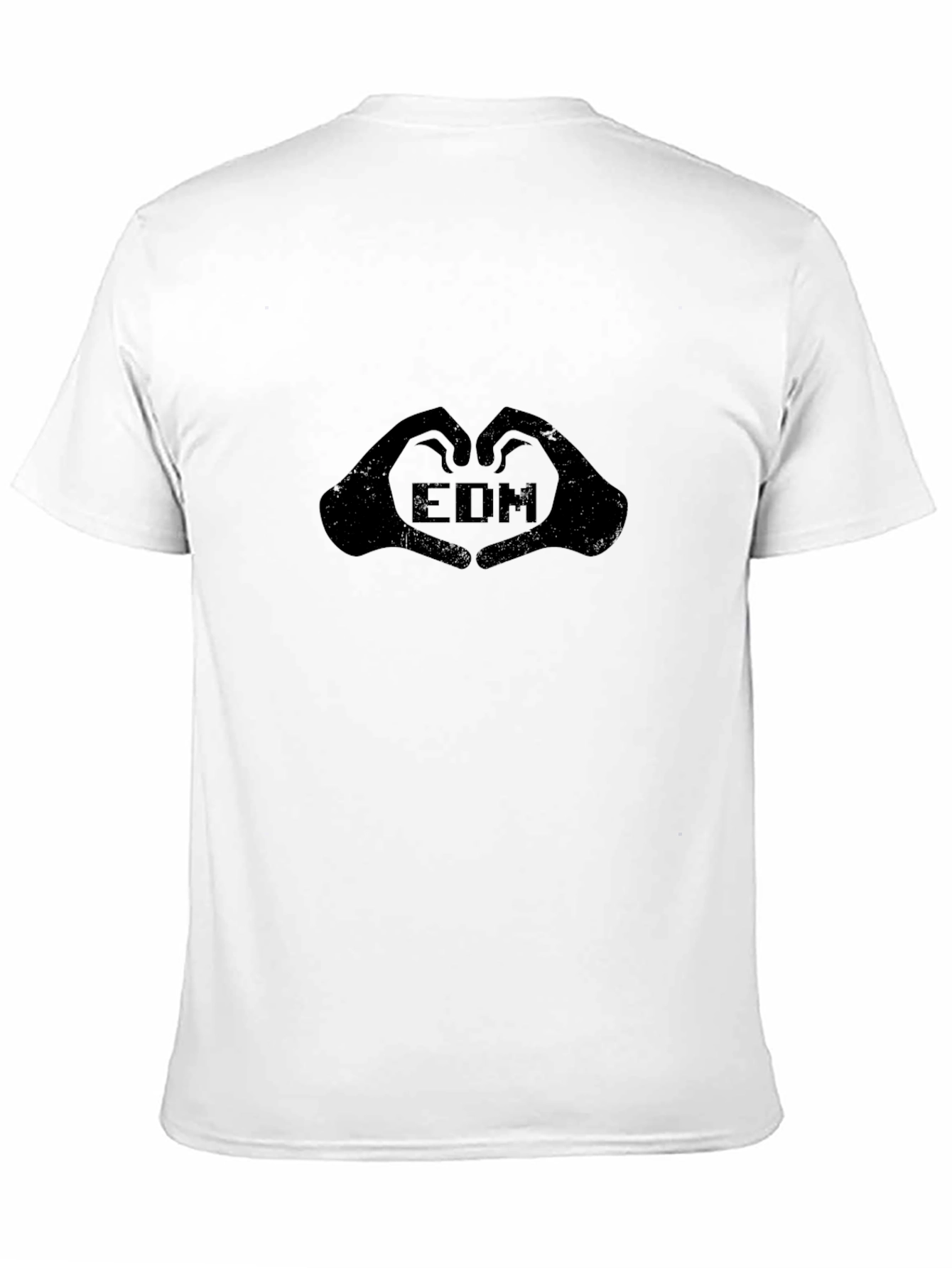 Black EDM Heart Hands Graphic Tee - Black view 11