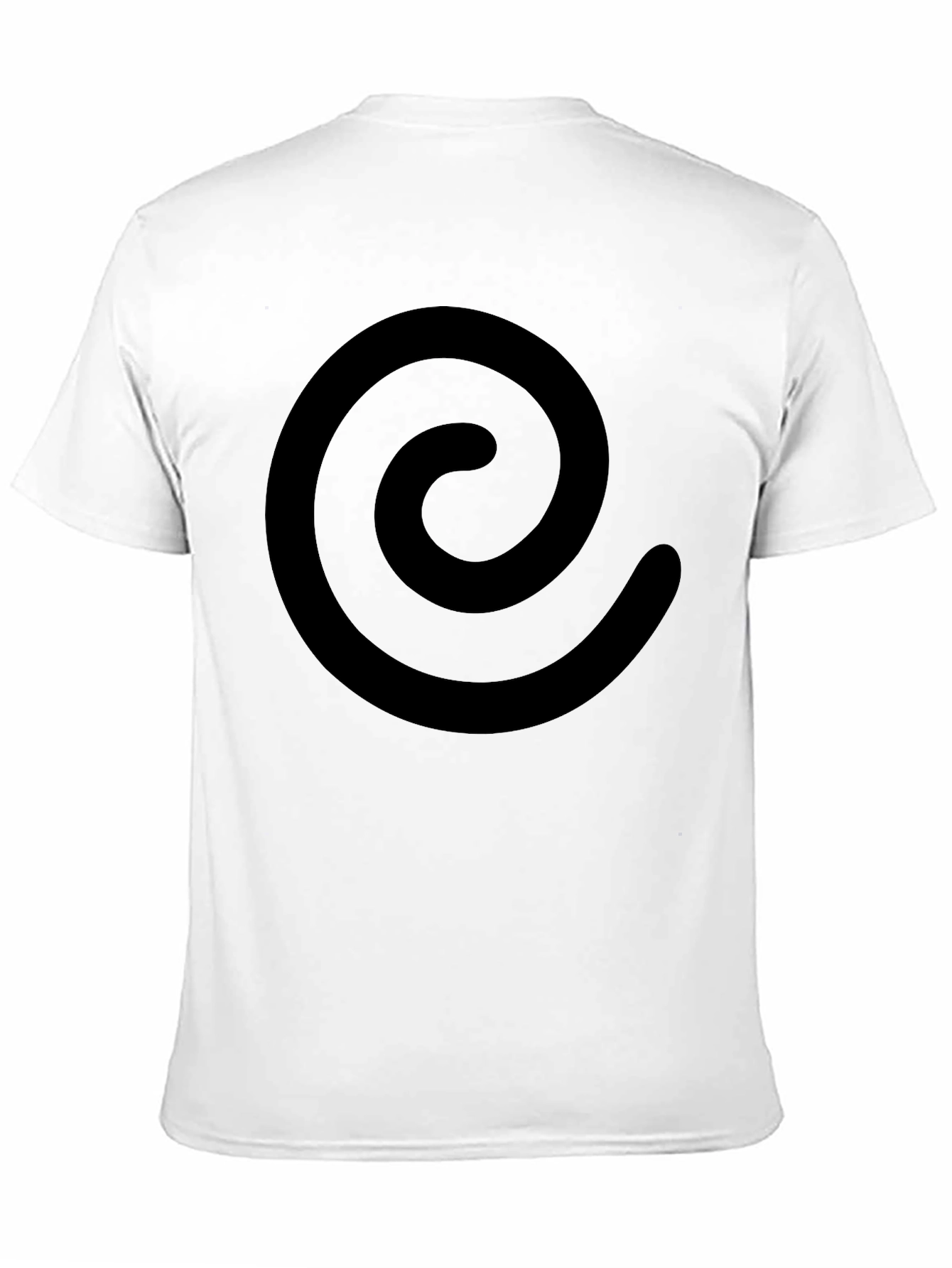 Black Minimalist Swirl Graphic Black T-Shirt view 11