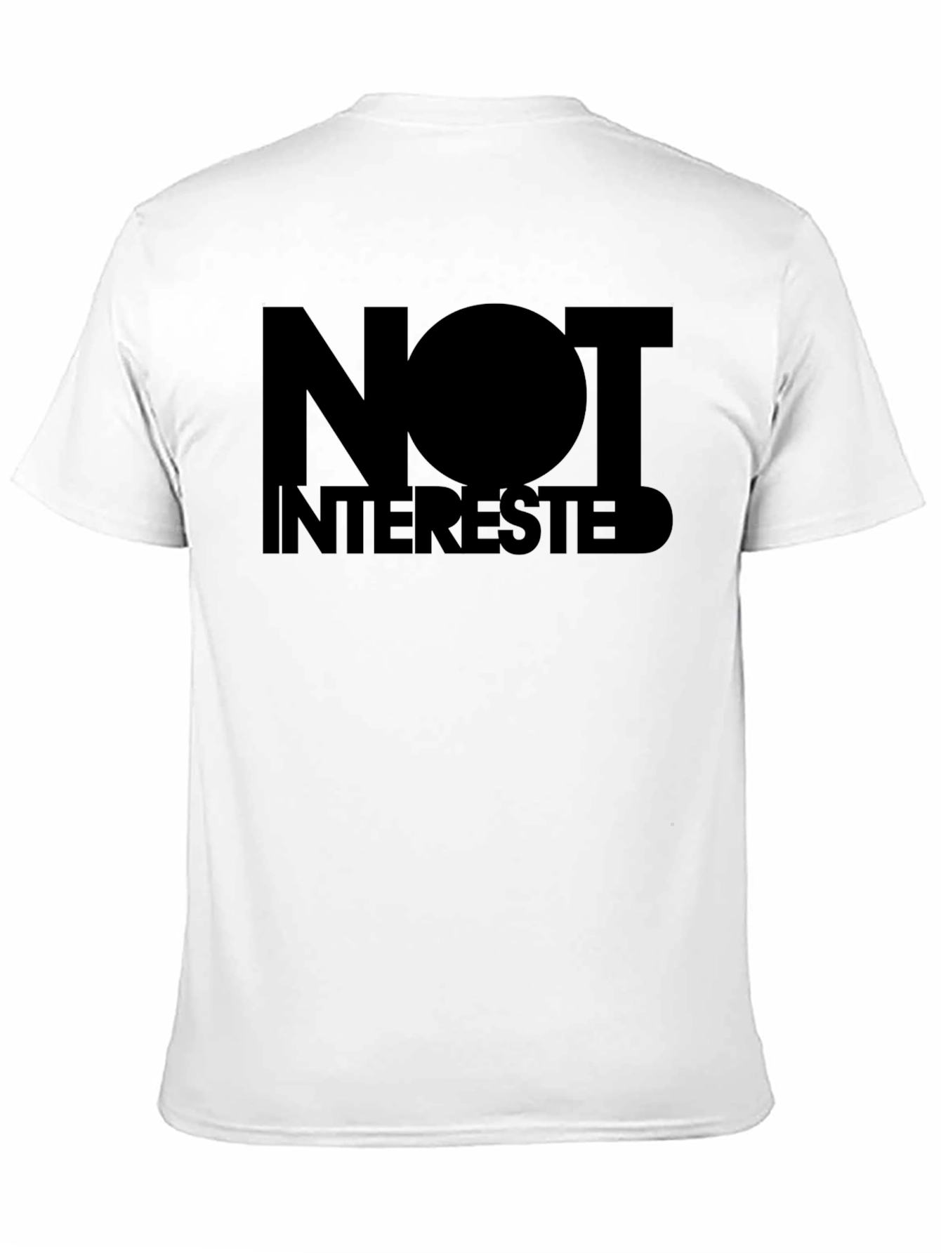 Black Not Interested Graphic T-Shirt - Bold Statement Tee view 11