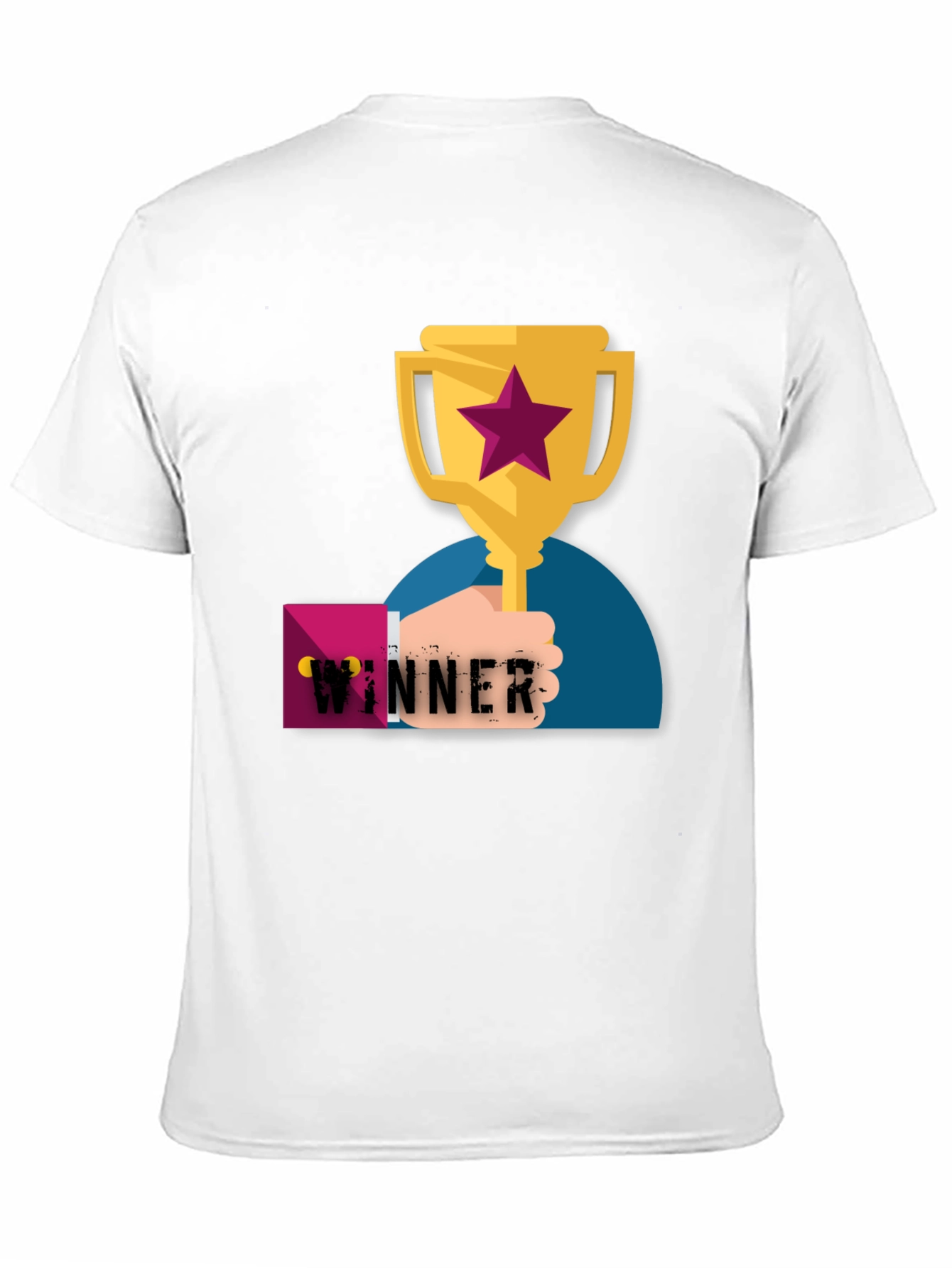 Black Winner Graphic Tee - Black Cotton T-Shirt view 11