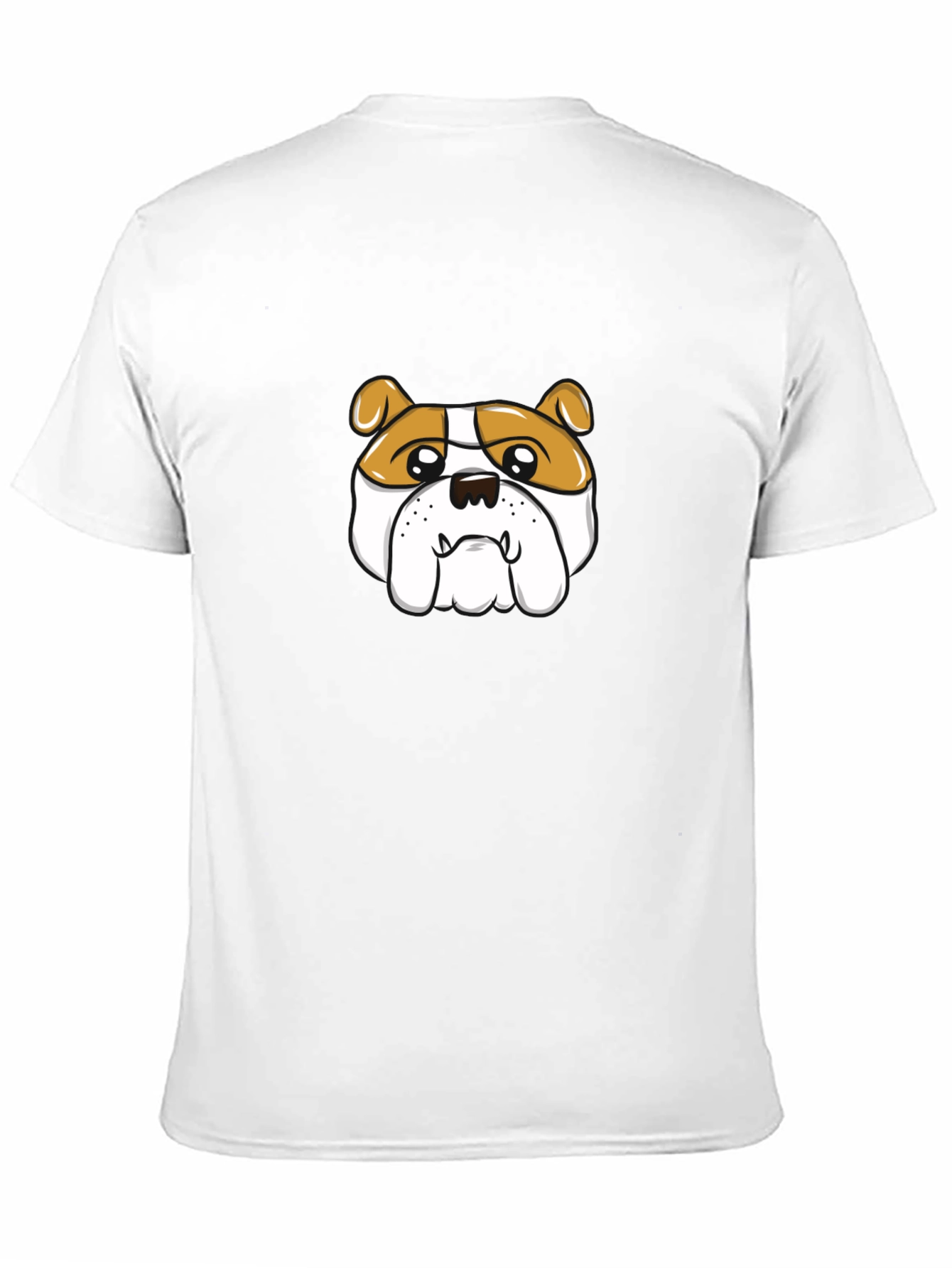 Black Bulldog Cartoon Graphic Tee - Black Cotton T-Shirt view 11