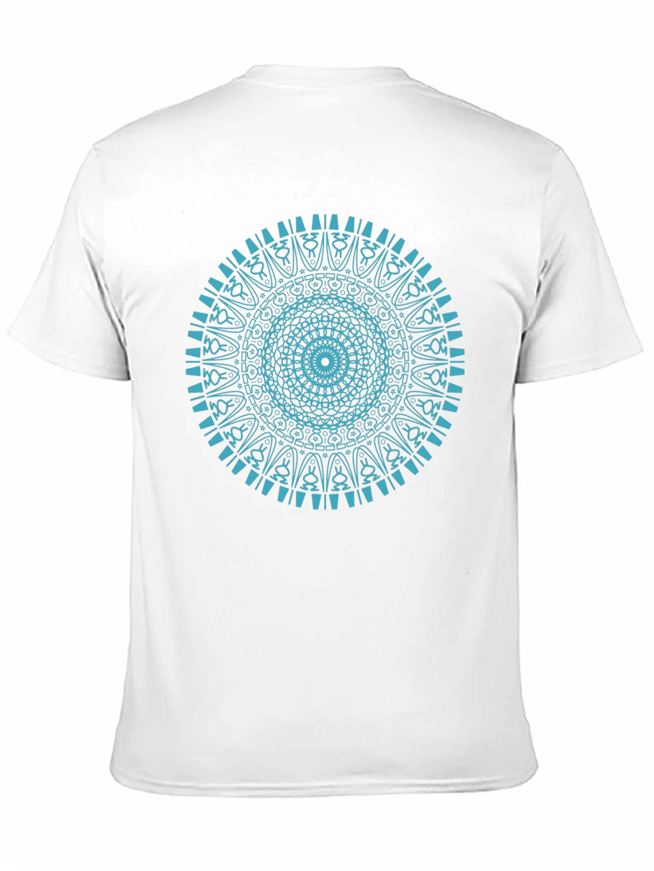 Black Mandala Print Black T-Shirt view 11