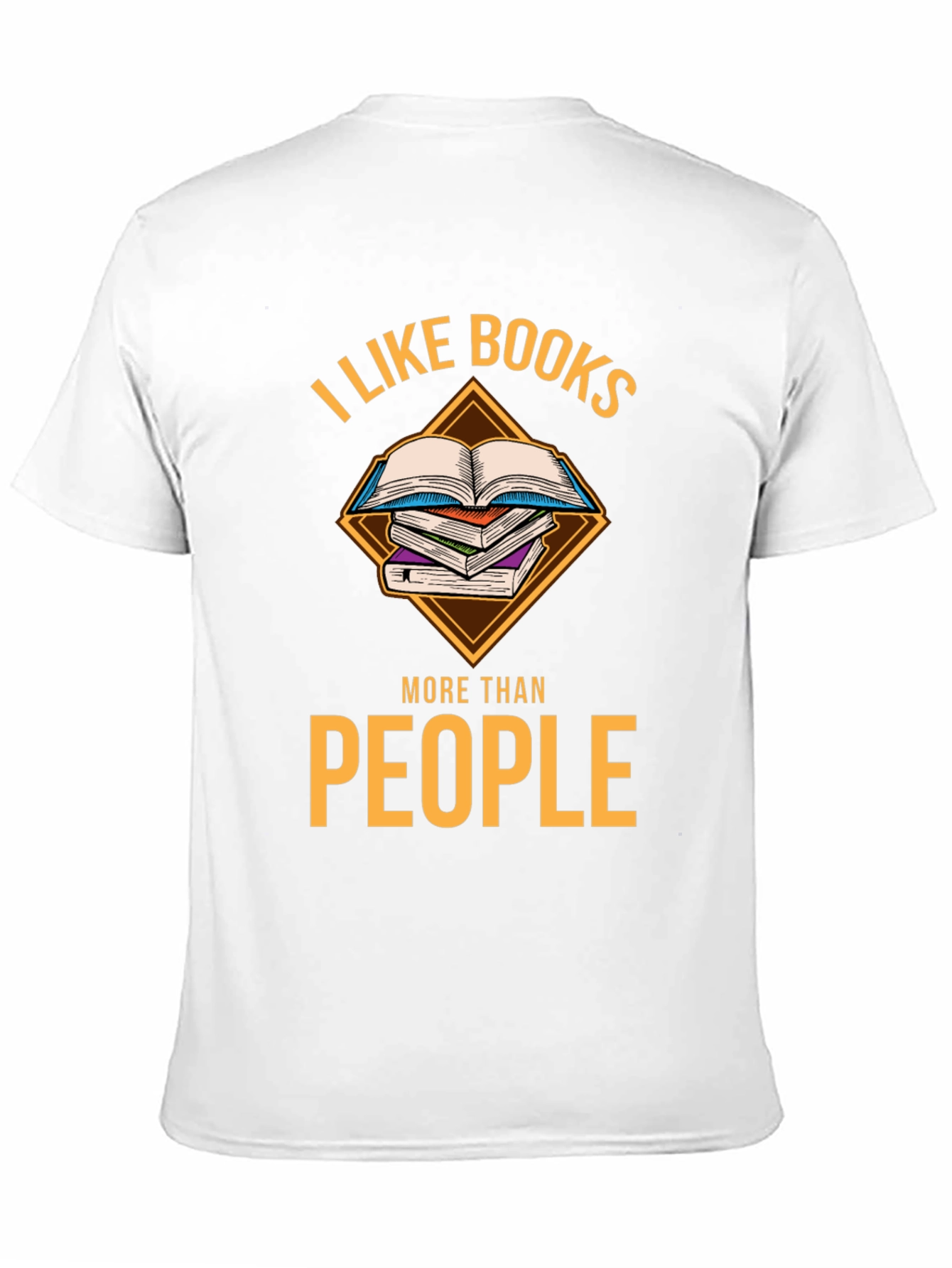 Black I Like Books More Than People T-Shirt view 11
