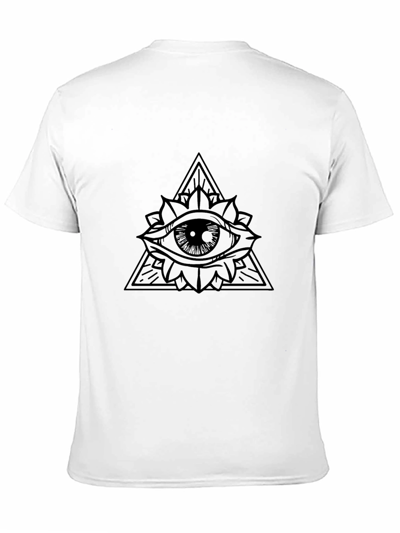 Black All Seeing Eye Graphic Tee - Black Cotton T-Shirt view 11