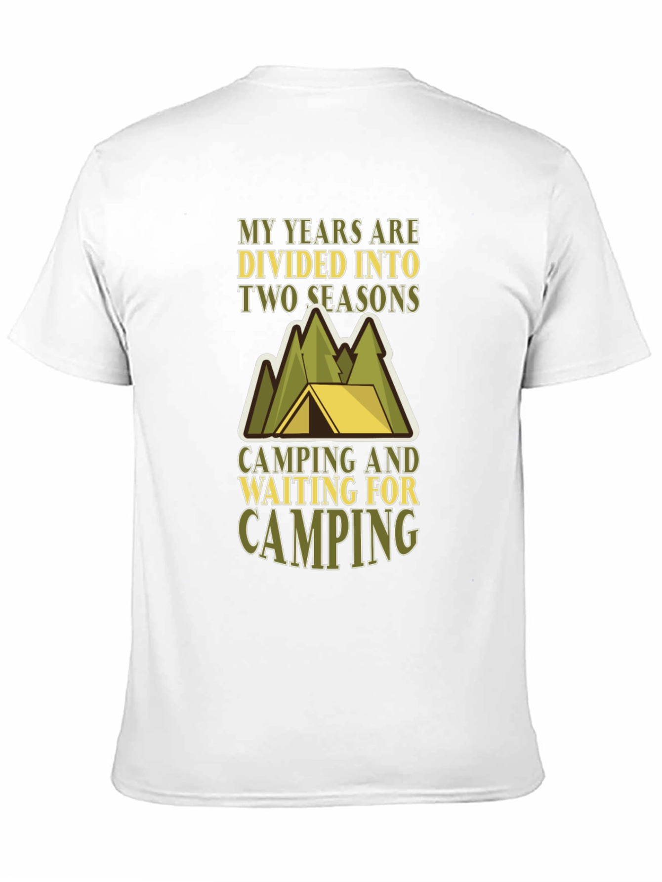 Black Camping Seasons T-Shirt - Funny Outdoor Tee view 11