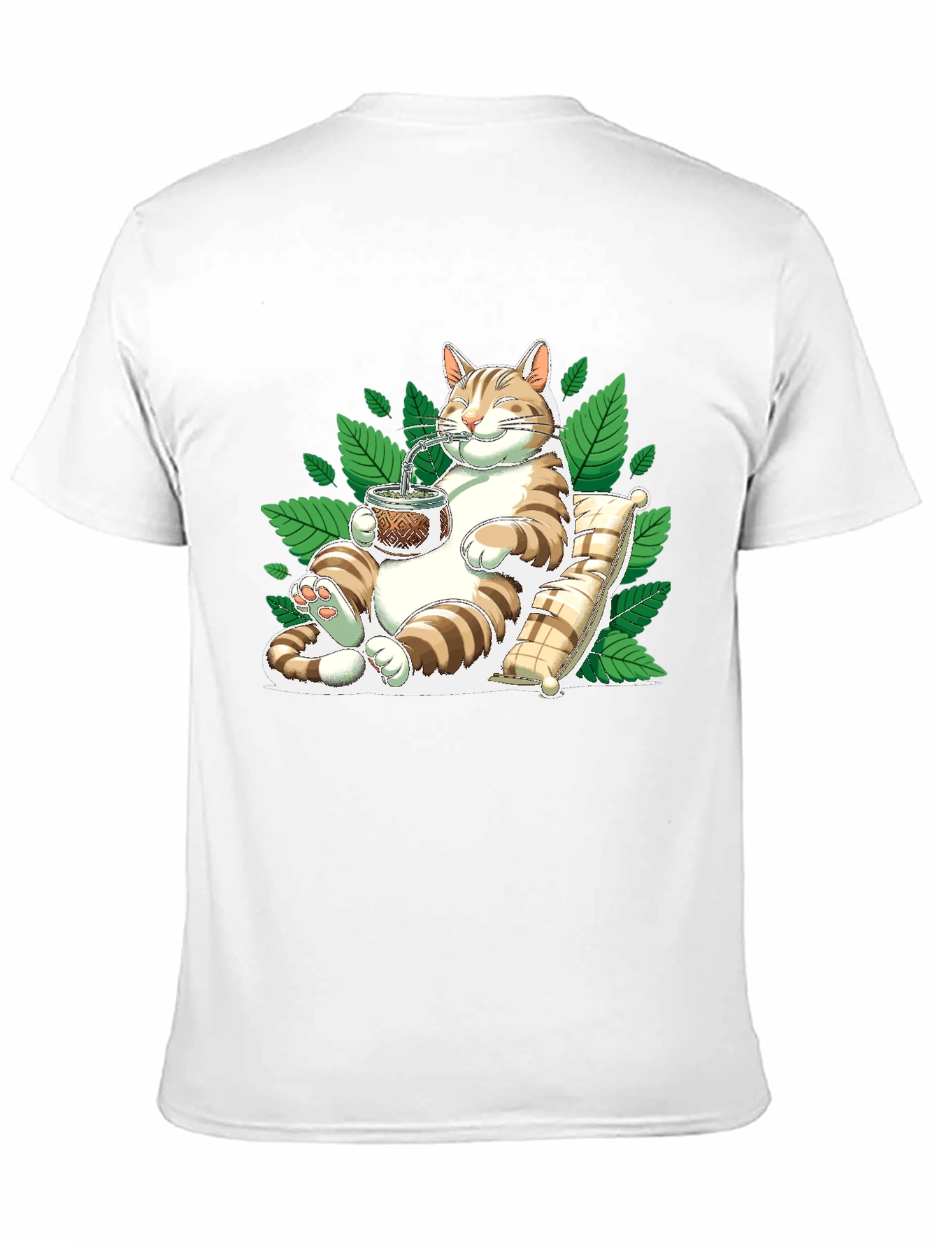 Black Cat Drinking Mate T-Shirt view 11