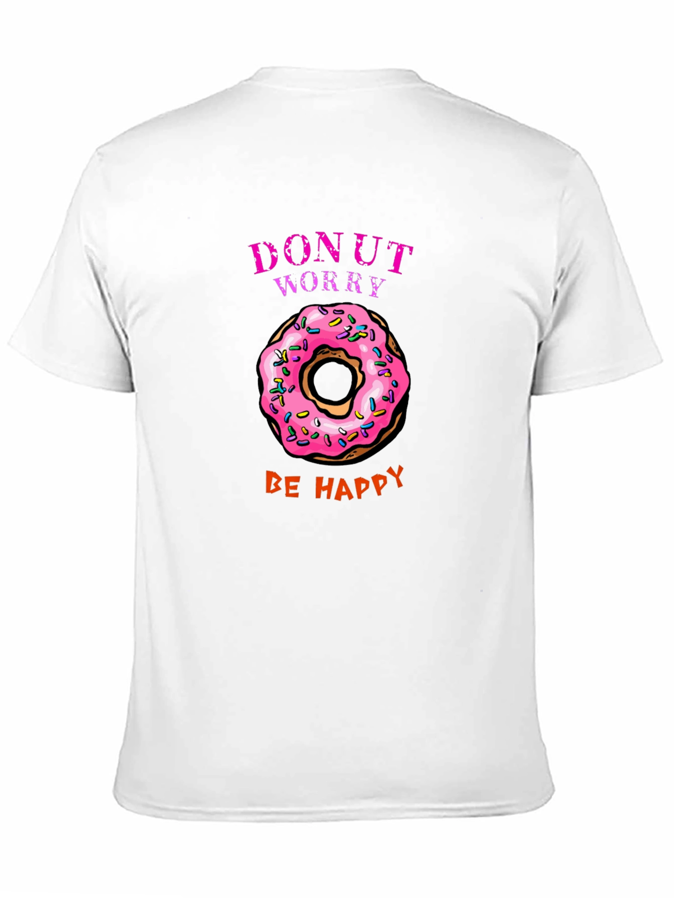 Black Donut Worry Be Happy Graphic Tee view 11