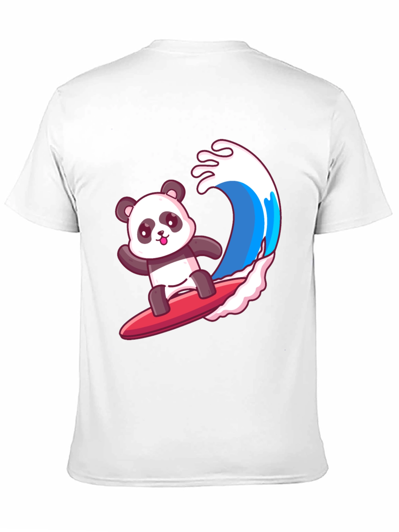 Black Surfing Panda Graphic Tee - Black Cotton Shirt view 11