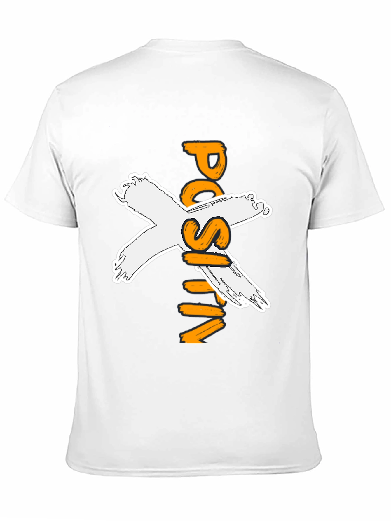 Black Positive Graphic Tee - Black Crew Neck T-Shirt view 11