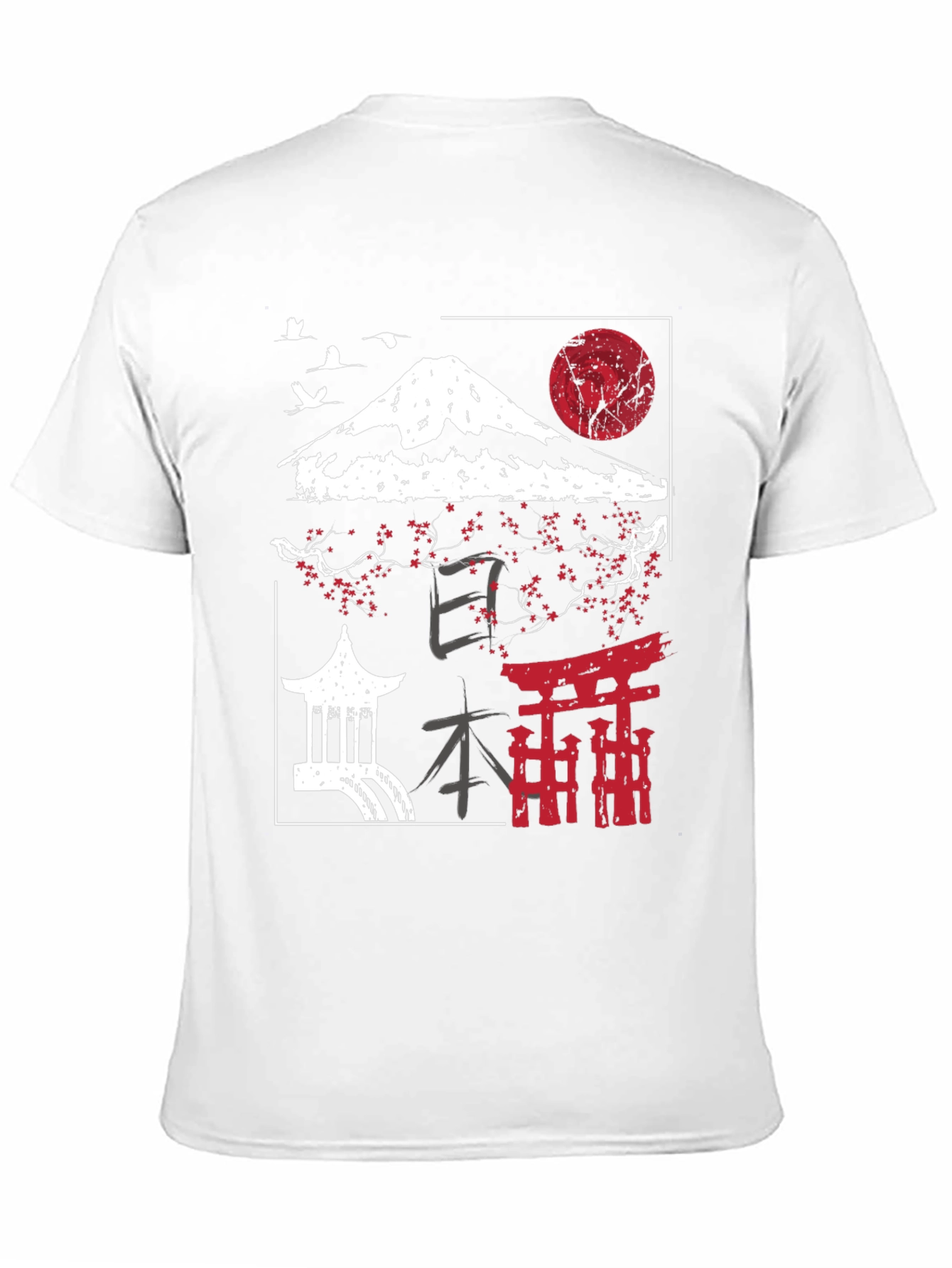 Black Japanese Landscape Graphic Tee view 11