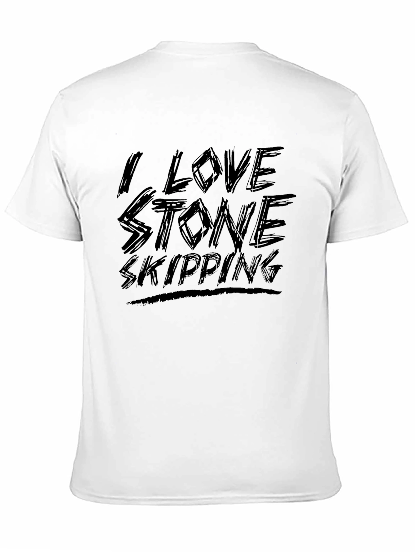 Black I Love Stone Skipping Black Graphic Tee view 11
