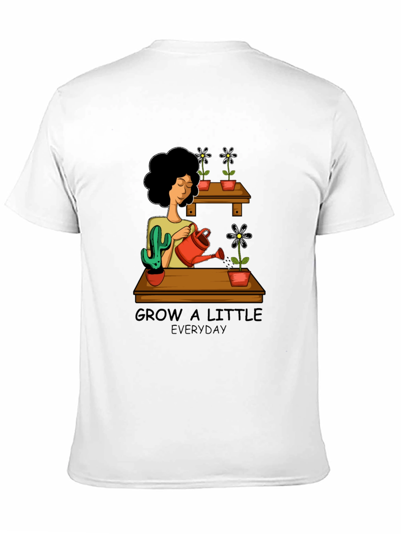 Black Grow a Little Everyday Graphic T-Shirt view 11