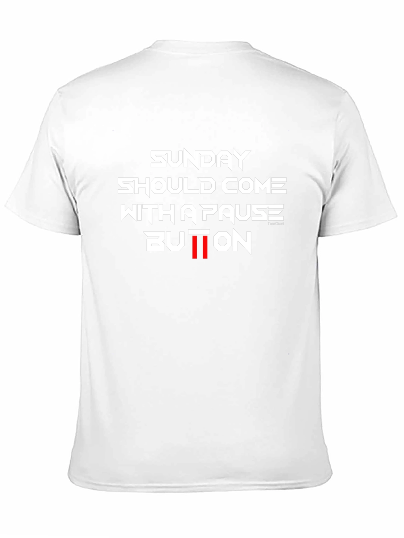 Black Funny 'Pause Button' Sunday T-Shirt view 11