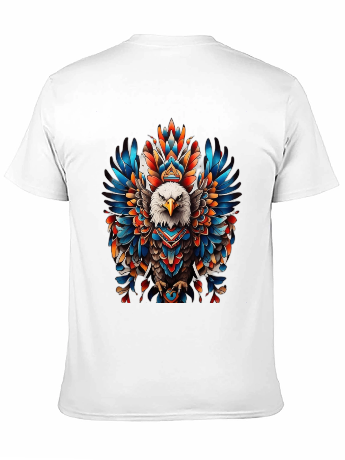 Black Eagle Feather Graphic Tee - Bold Tribal Design view 11