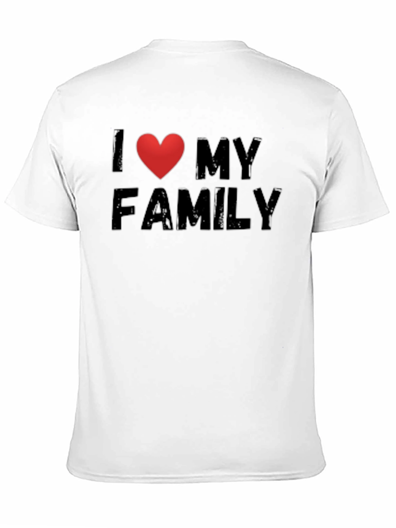 Black I Heart My Family Black Cotton T-Shirt view 11