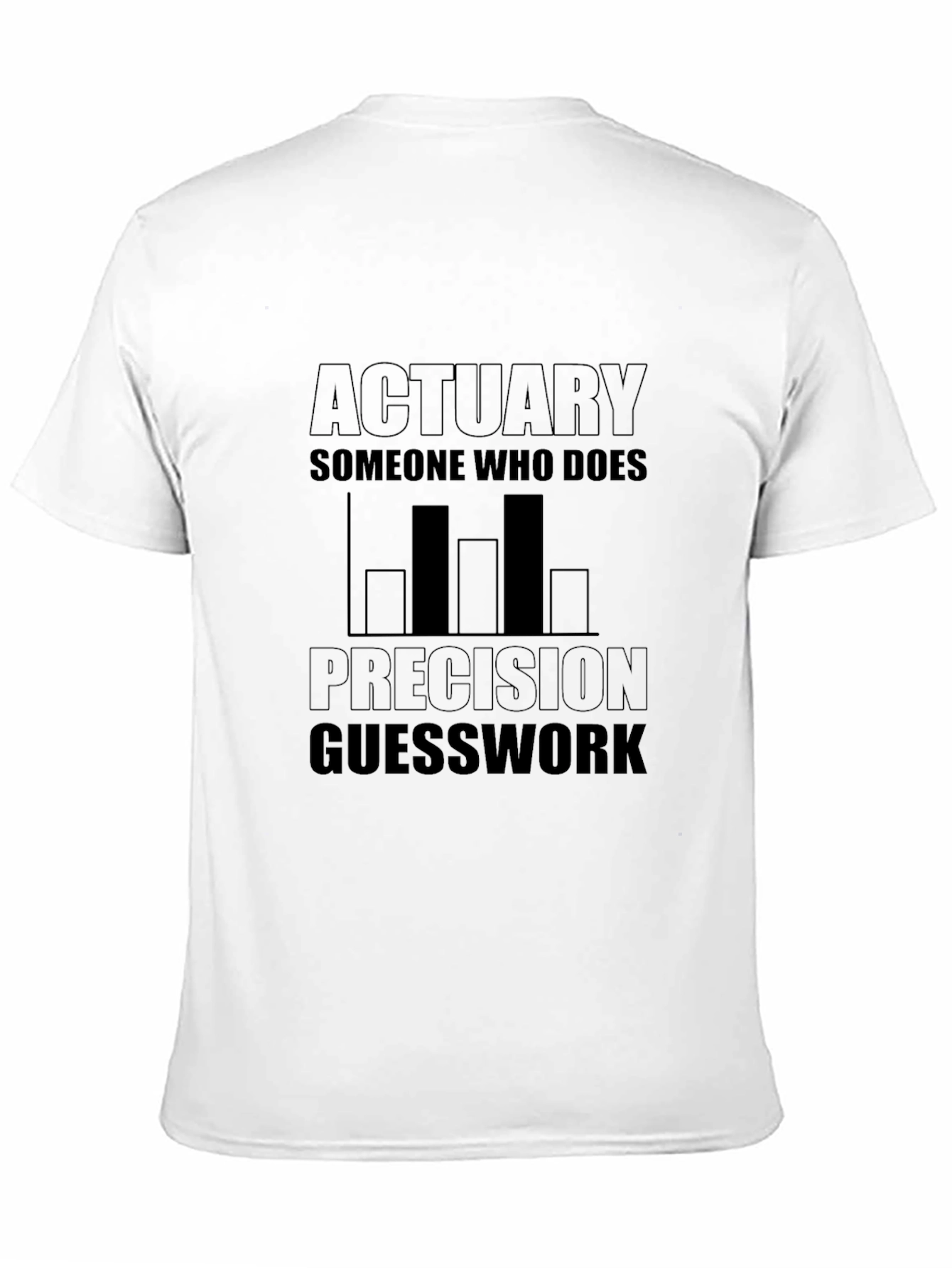 Black Actuary Precision Guesswork Black T-Shirt view 11