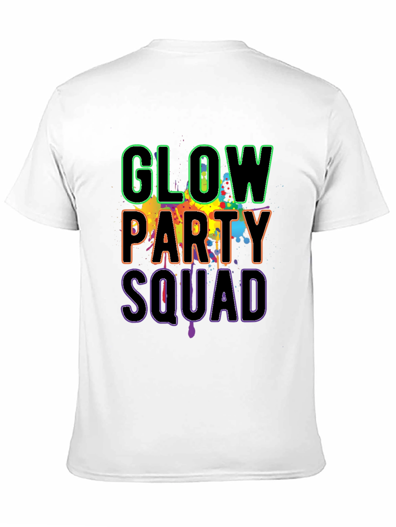 Black Glow Party Squad Graphic Tee view 11