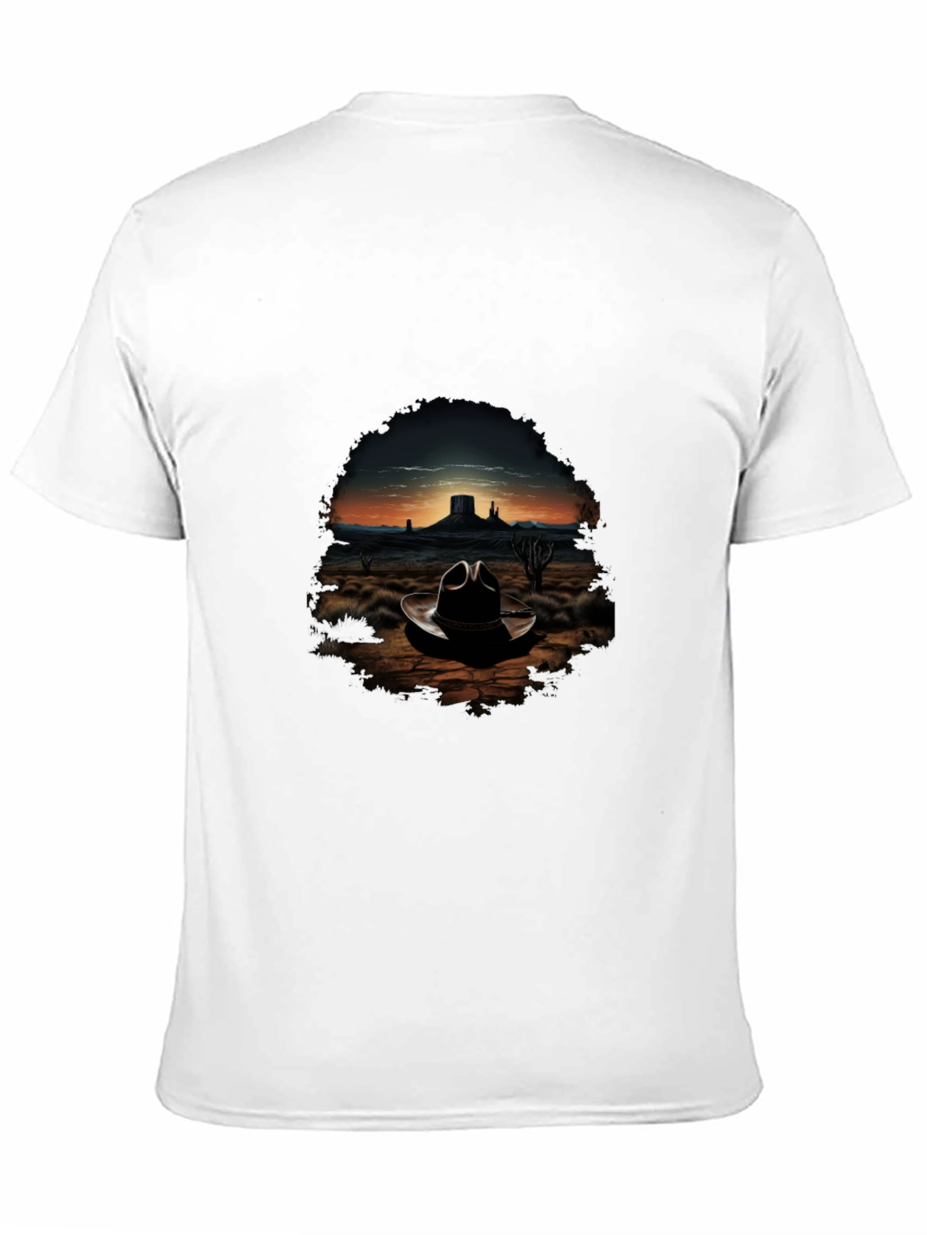 Black Desert Cowboy Hat T-Shirt - Western Graphic Tee view 11