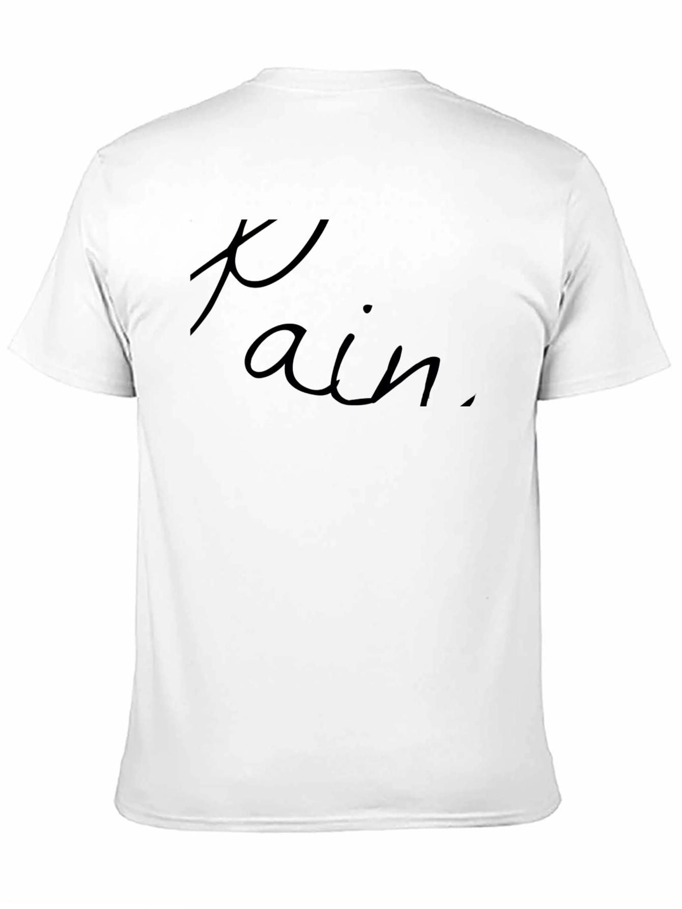 Black Men's Black "Pain" T-Shirt view 11