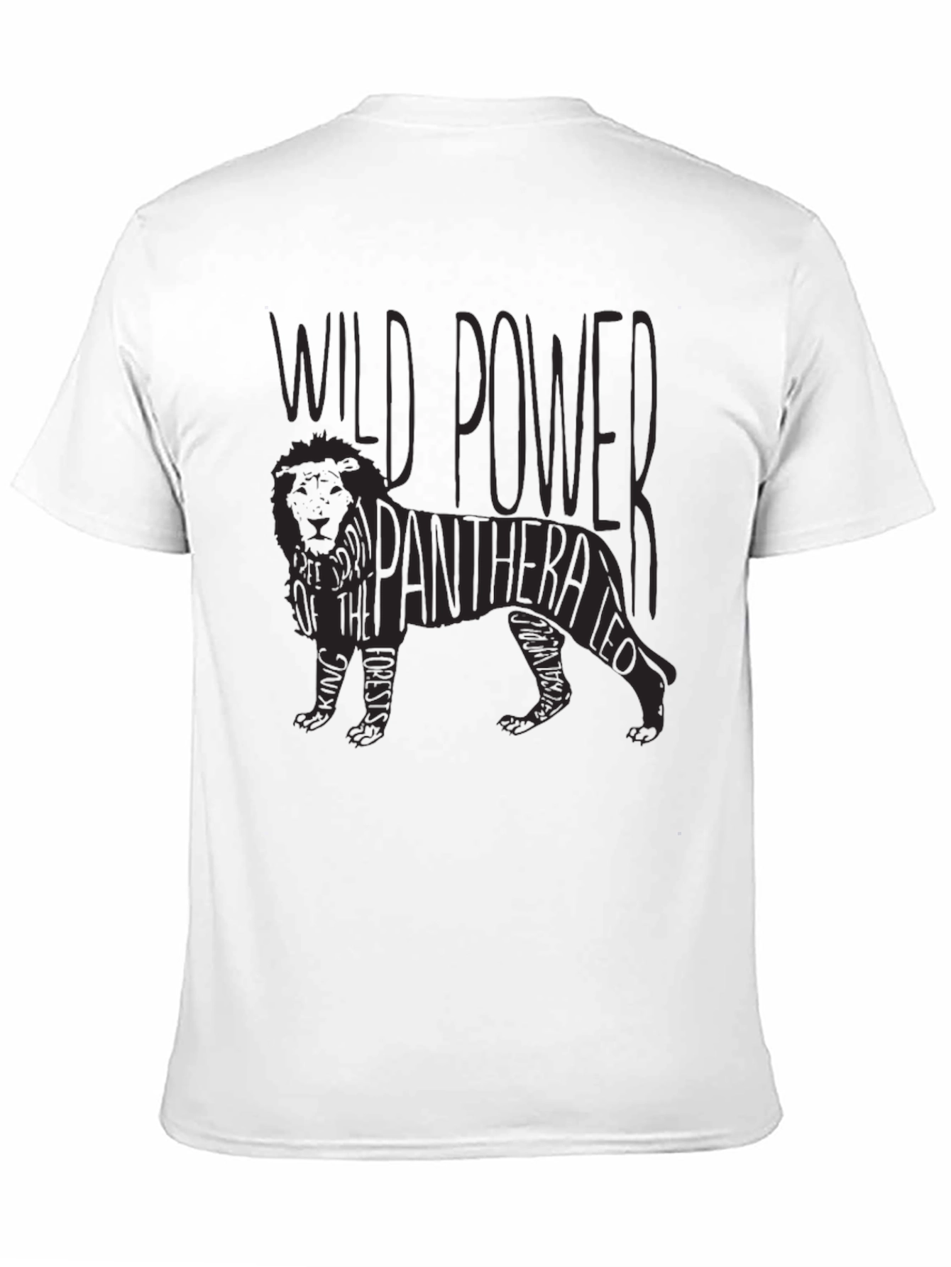 Black Wild Power Panthera Leo Graphic T-Shirt view 11