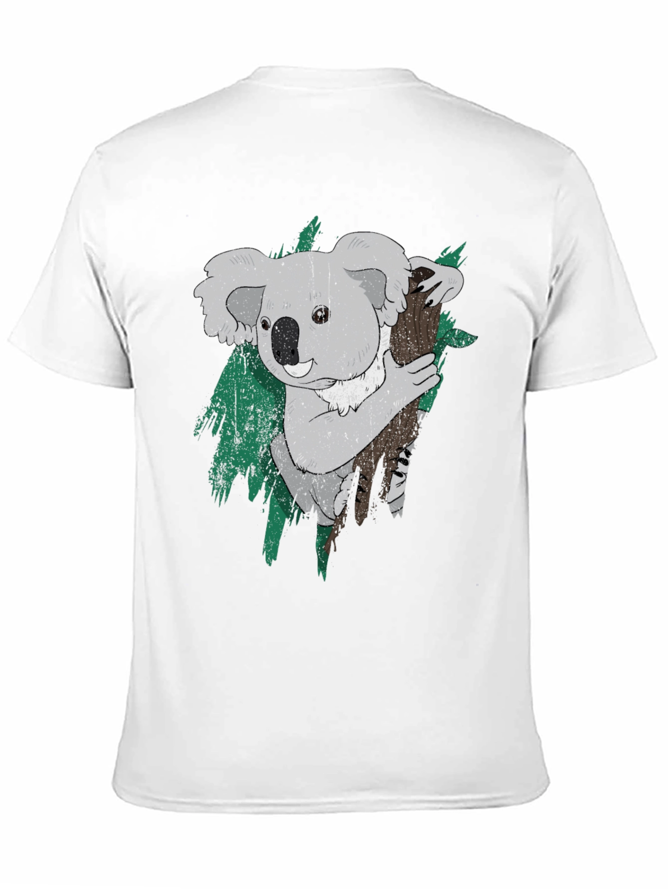 Black Koala Bear Graphic Print Black T-Shirt view 11