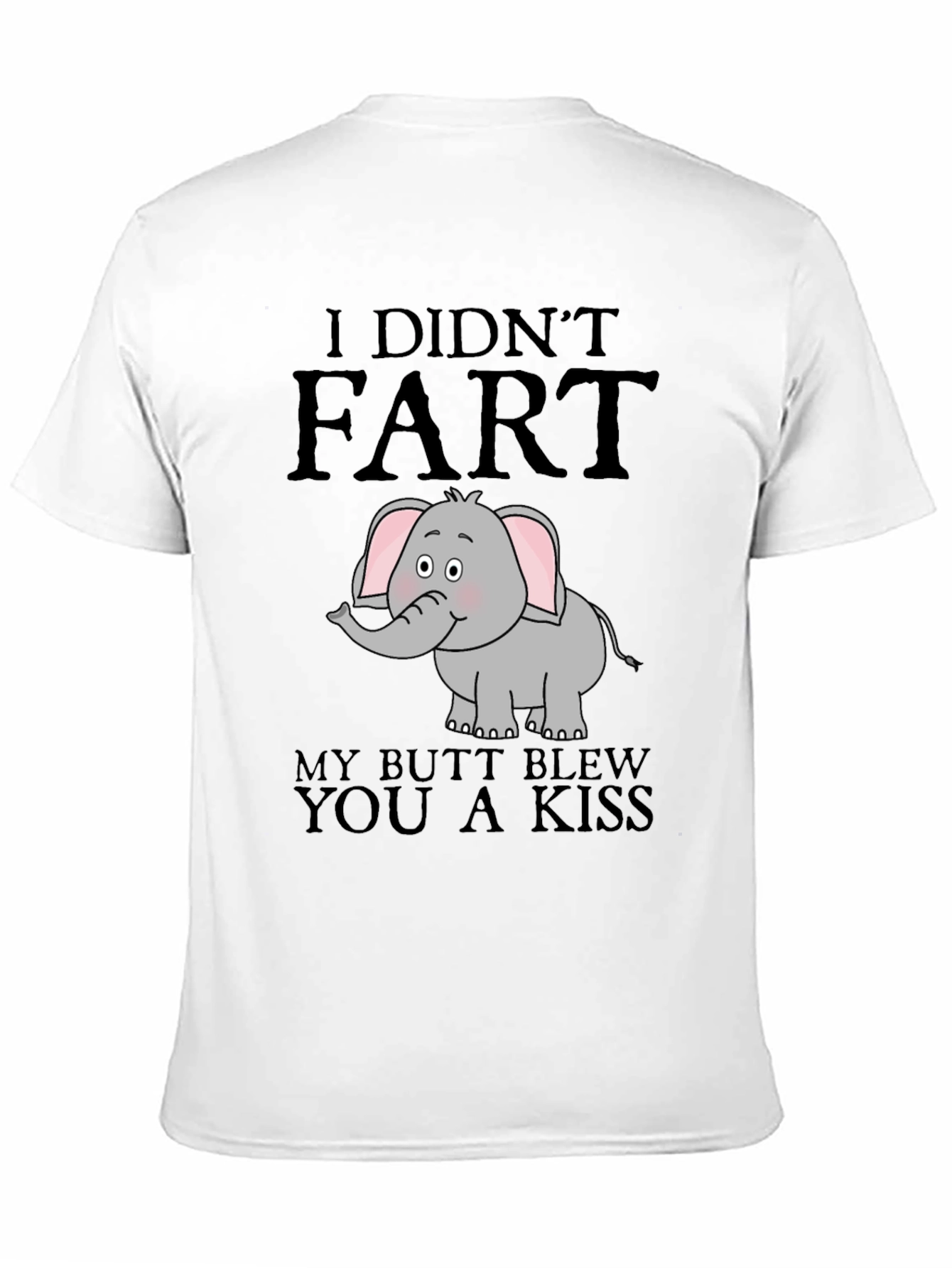 Black I Didn't Fart Elephant Graphic T-Shirt view 11