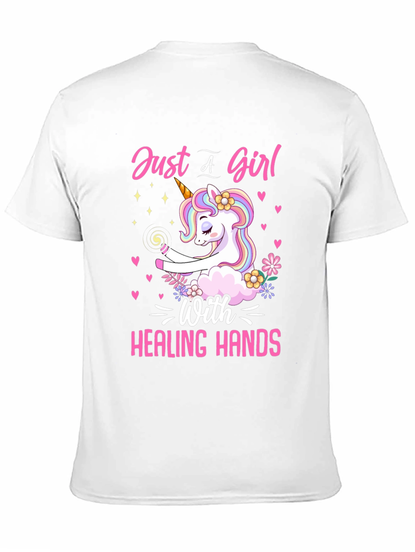 Black Unicorn Healing Hands Graphic T-Shirt view 11