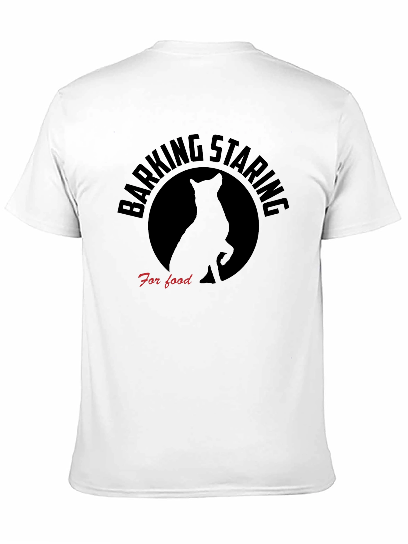 Black Barking Staring For Food T-Shirt view 11