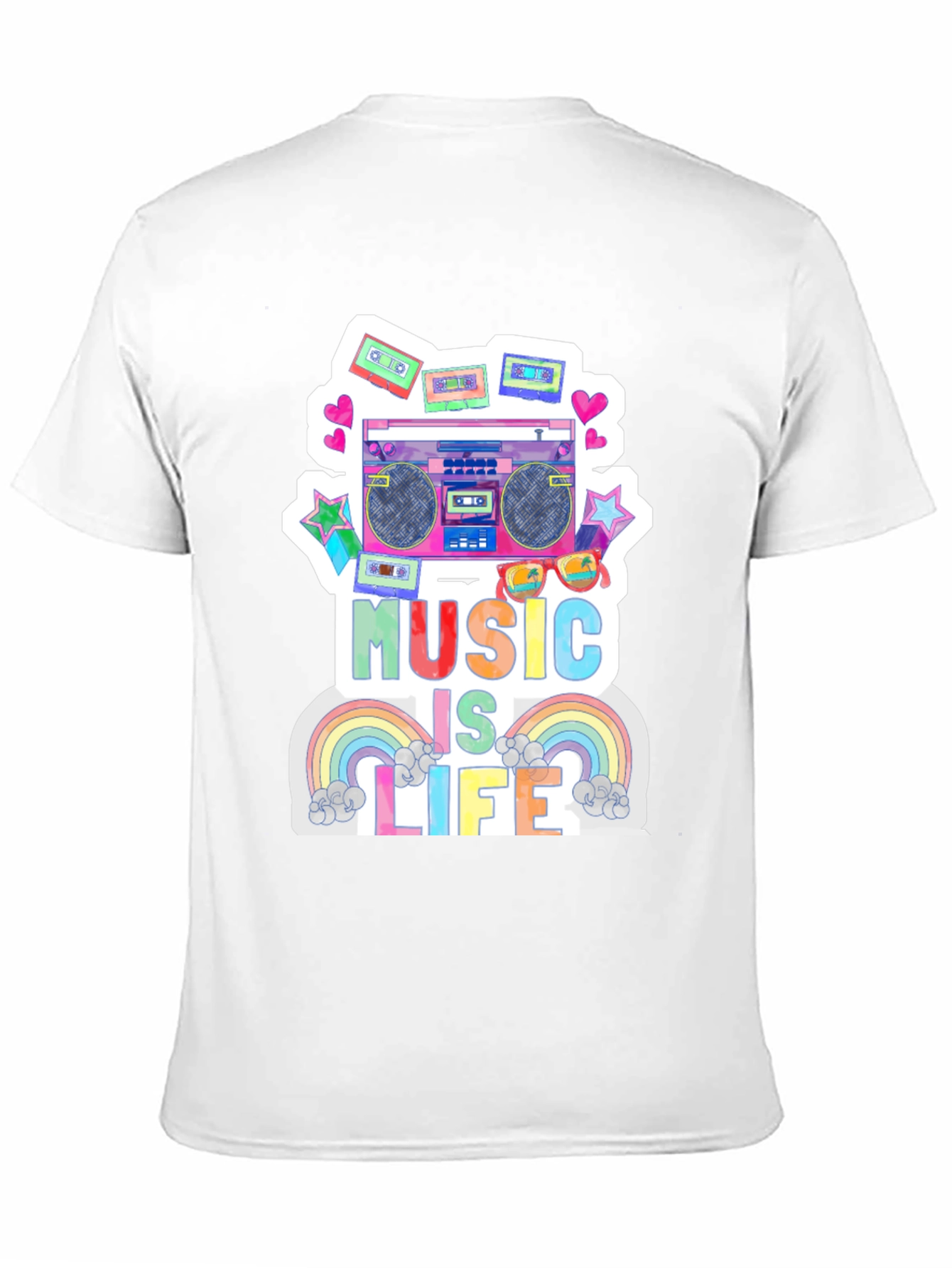 Black Music is Life Graphic Tee - Retro Boombox Design view 11