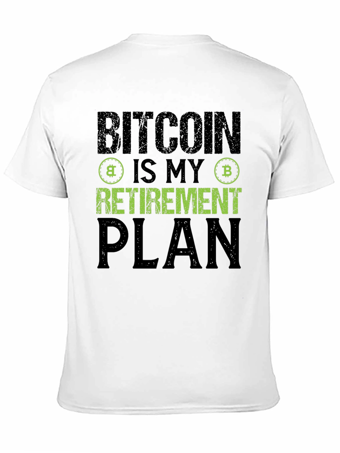 Black Bitcoin Retirement Plan Black T-Shirt Crypto Investor view 11