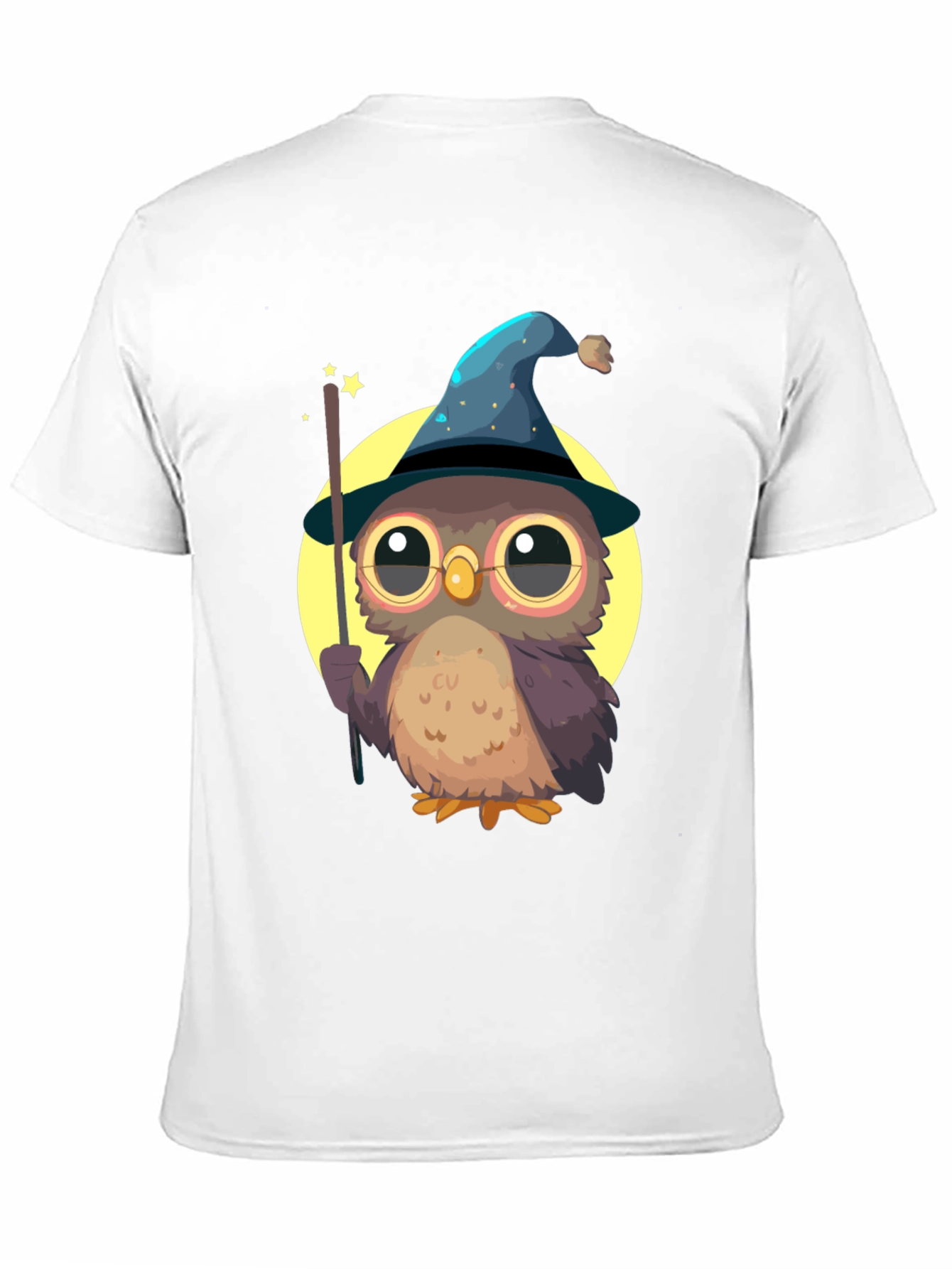 Black Wizard Owl T-Shirt - Cute & Quirky Tee for Magic Lovers view 11