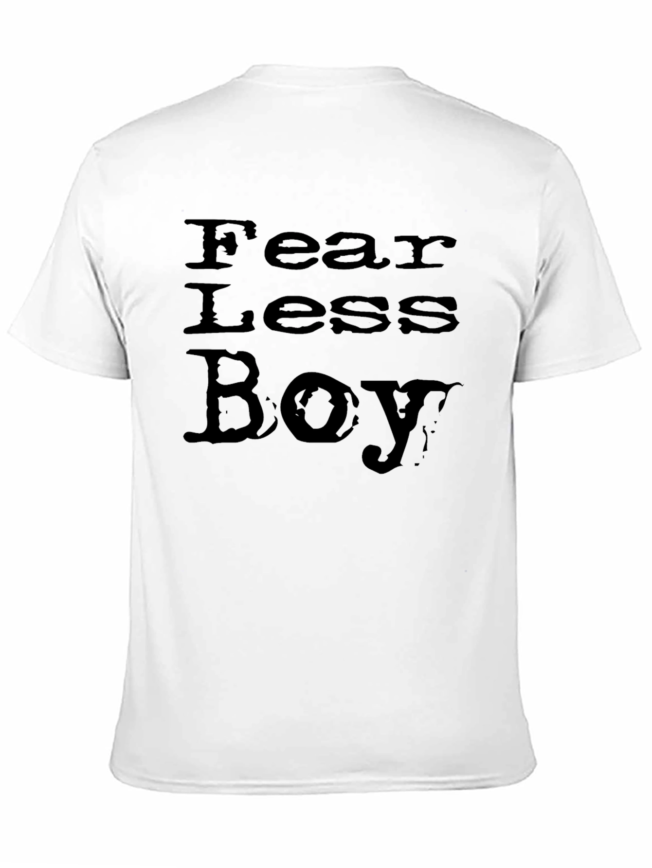 Black Fearless Boy Graphic Tee - Premium Cotton T-Shirt view 11