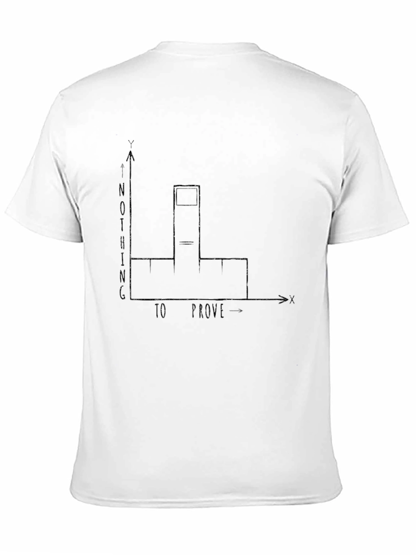 Black Nothing to Prove Middle Finger Graph T-Shirt view 11