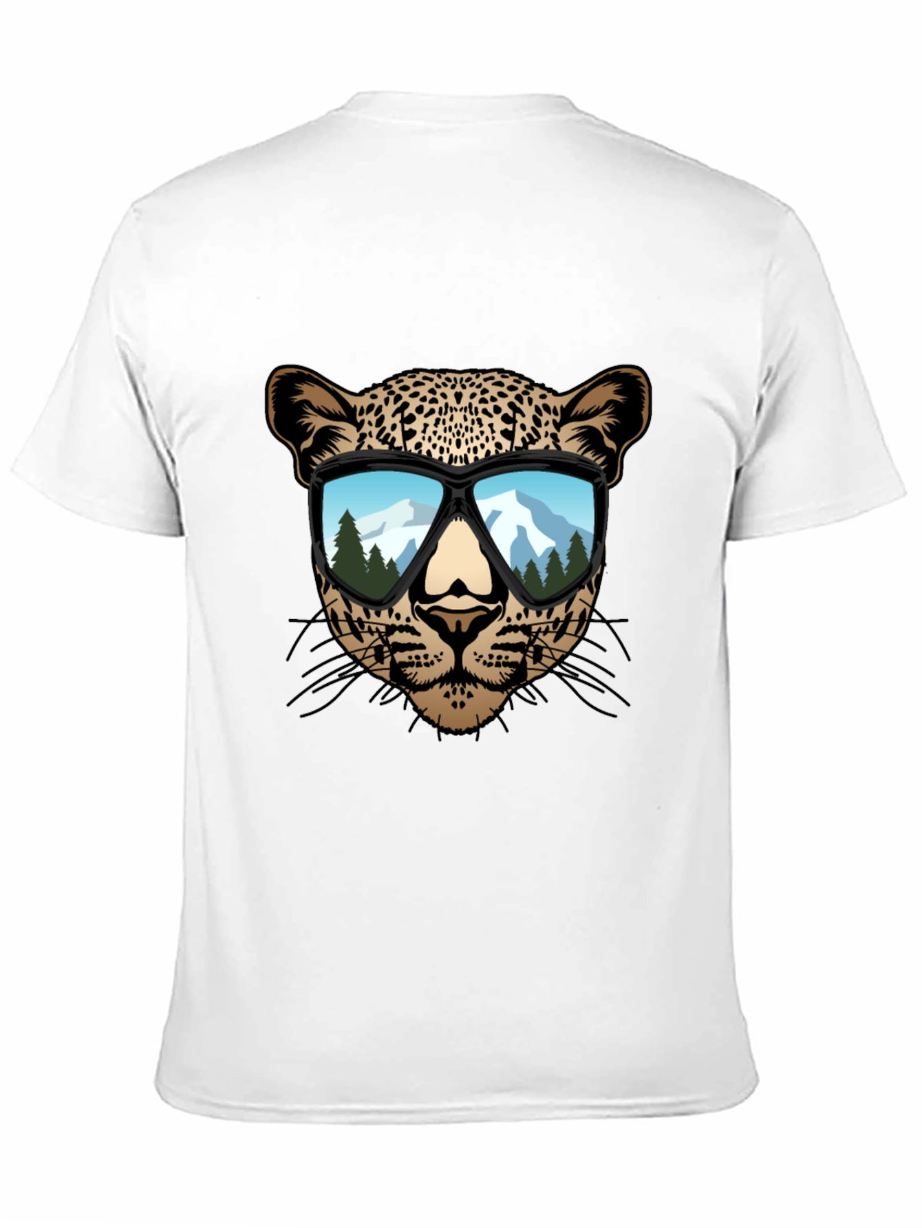 Black Cool Leopard Graphic Tee - Men's Black T-Shirt view 11