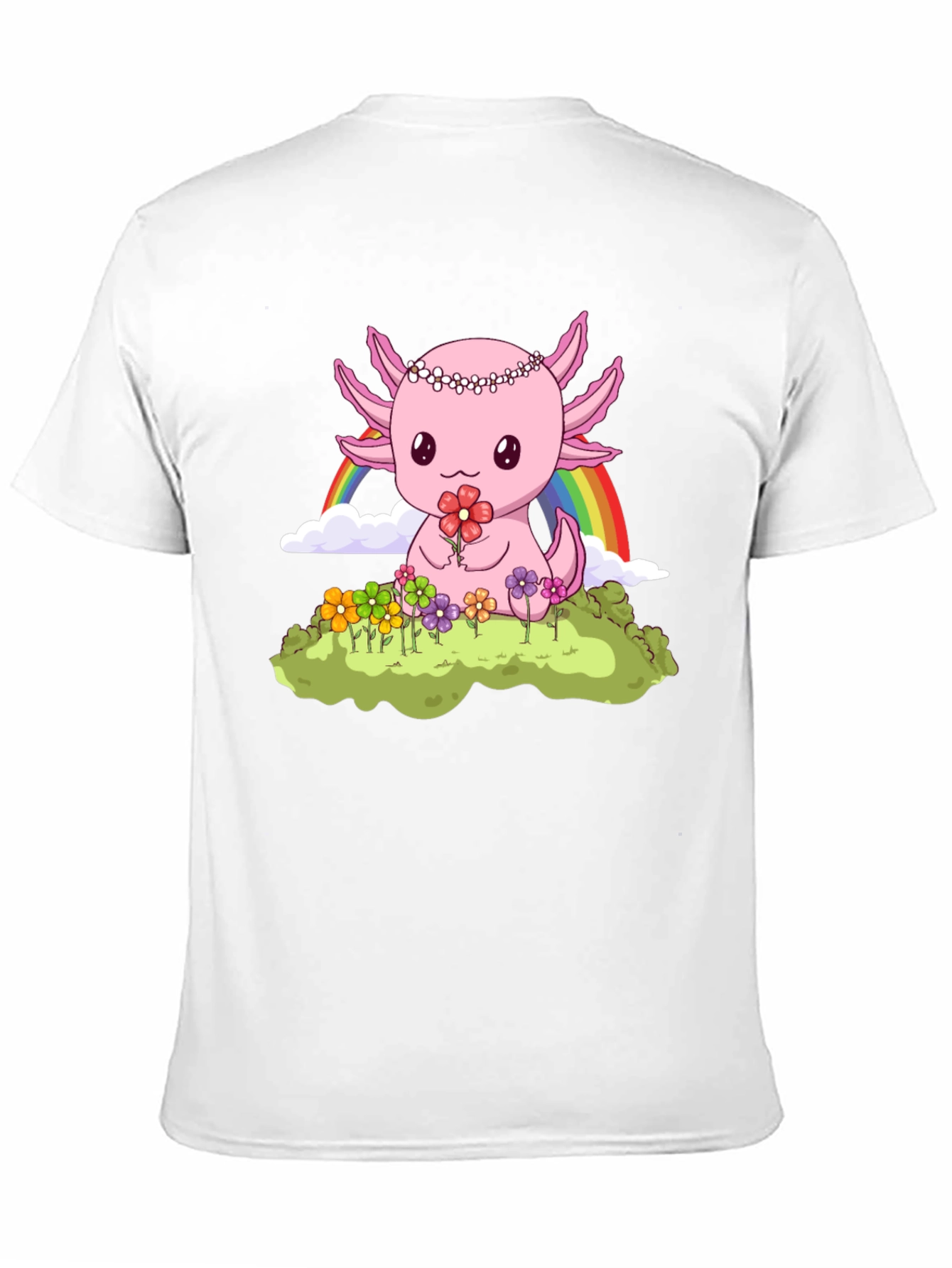 Black Axolotl Rainbow T-Shirt view 11