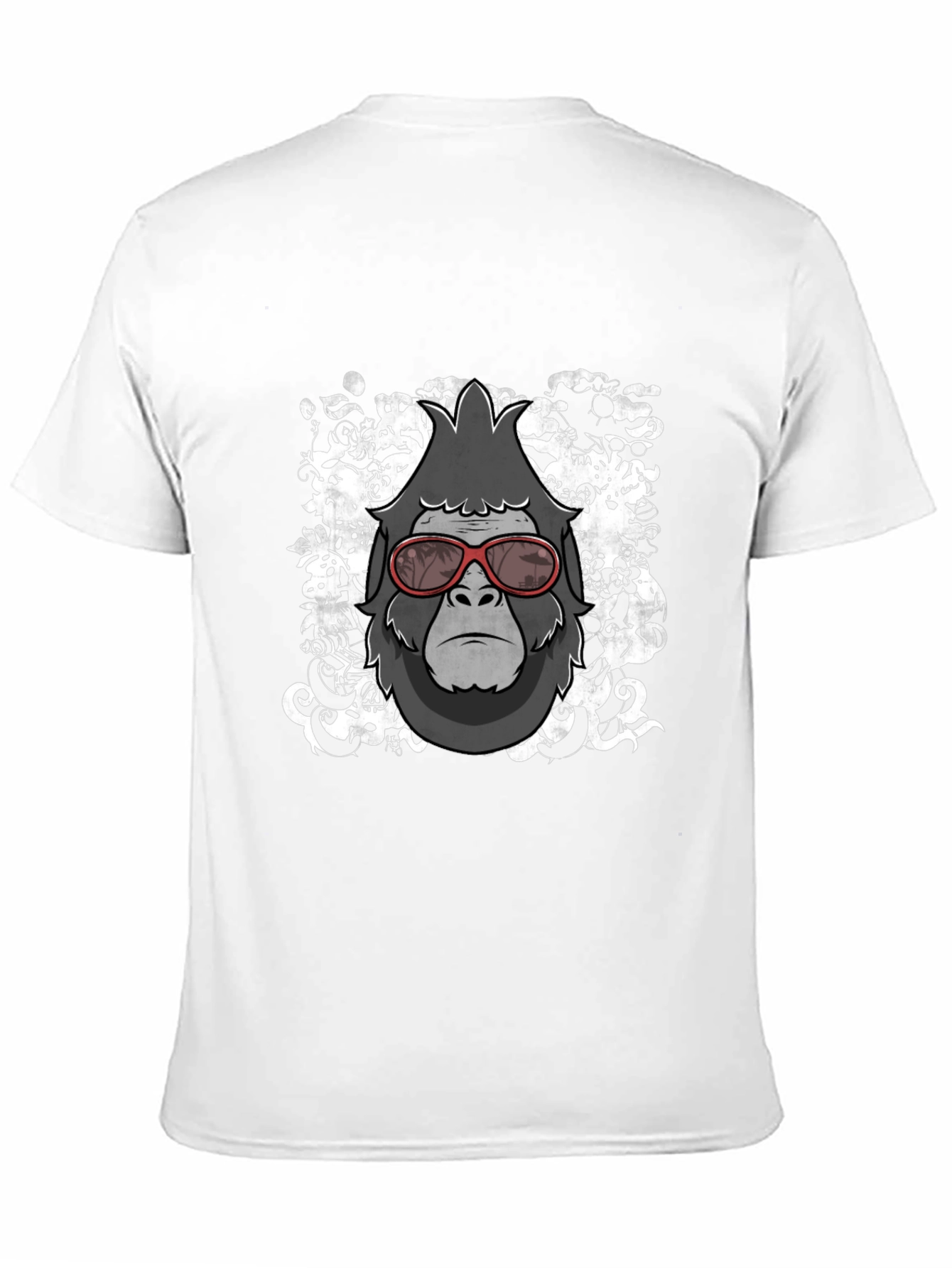 Black Cool Gorilla Graphic Tee - Black Cotton Blend T-Shirt view 11