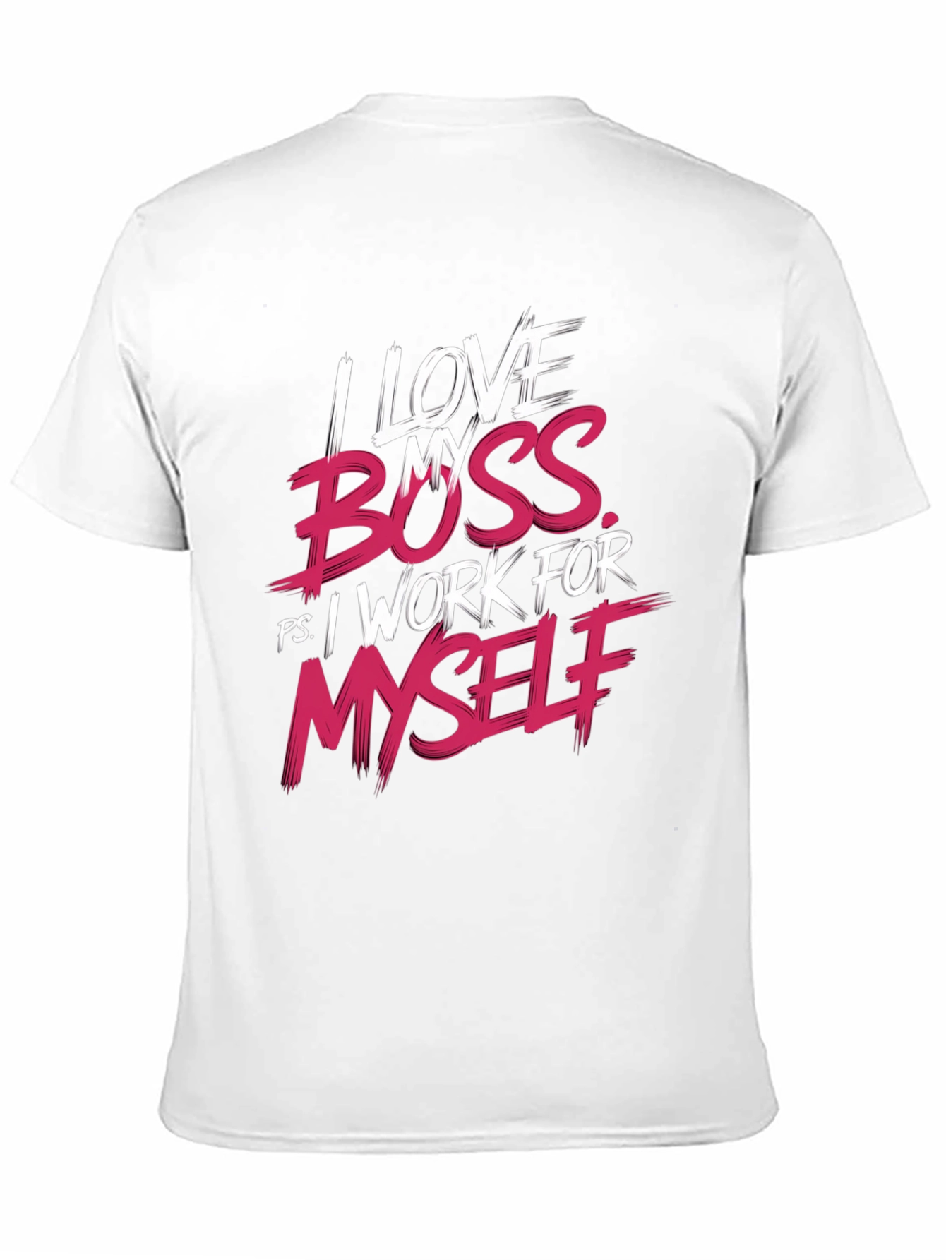 Black I Love My Boss T-Shirt - Funny Self-Employed Tee view 11