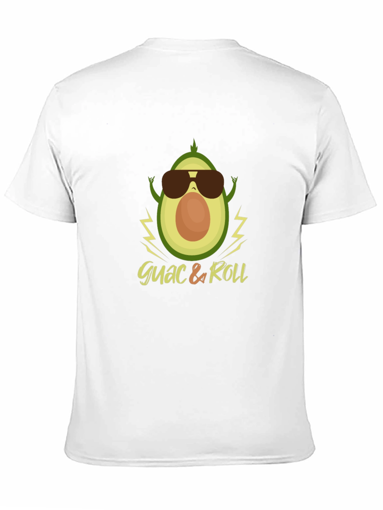 Black Guac & Roll Graphic Tee - Avocado Sunglasses Rock T-Shirt view 11